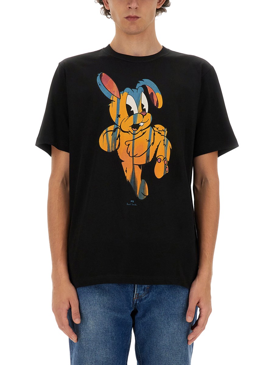 PS BY PAUL SMITH T-SHIRT "RABBIT" IN COTONE