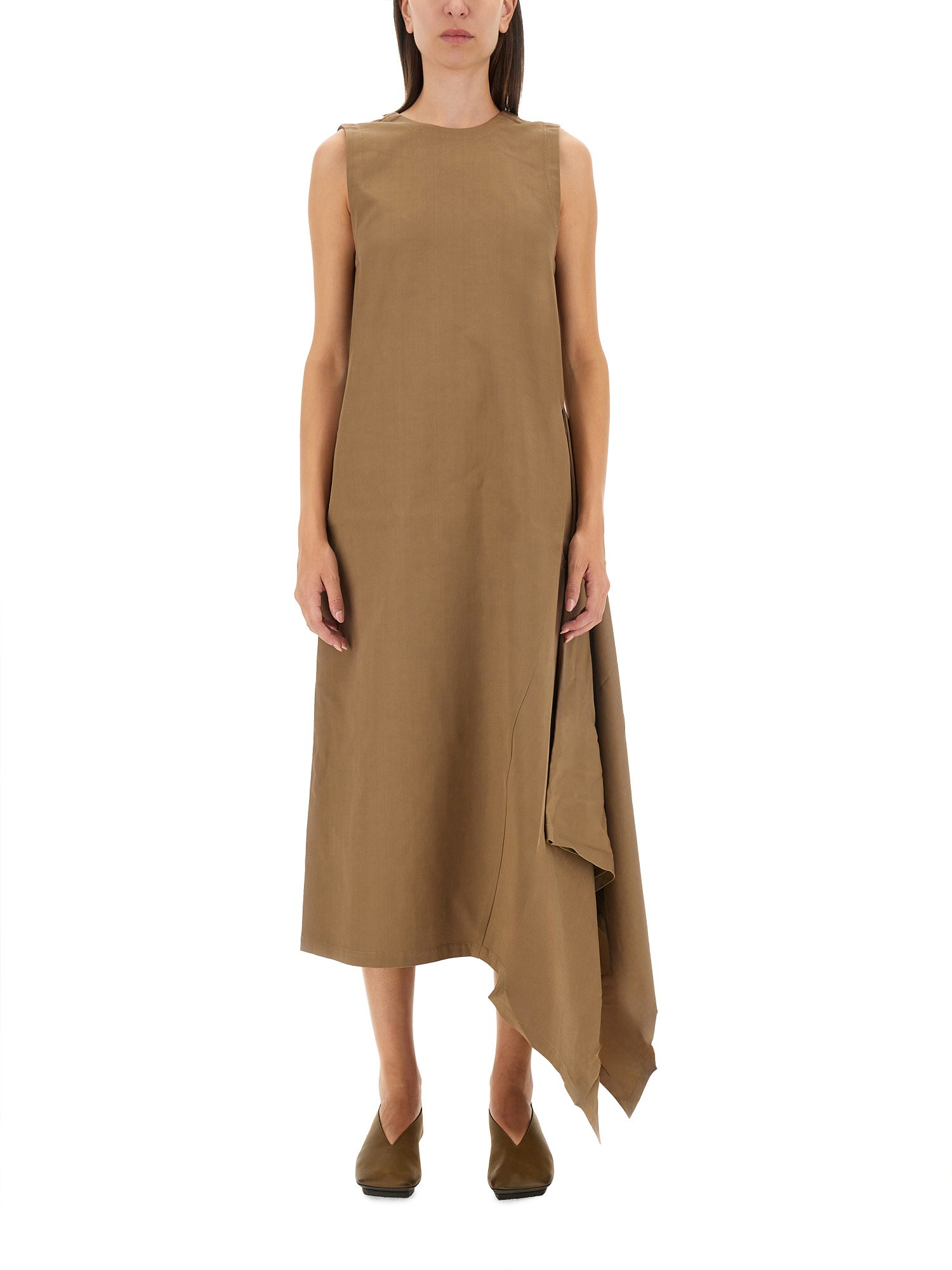 Shop Uma Wang "aura" Dress In Beige