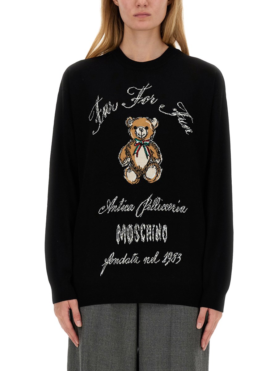 MOSCHINO MAGLIA IN LANA CON LOGO