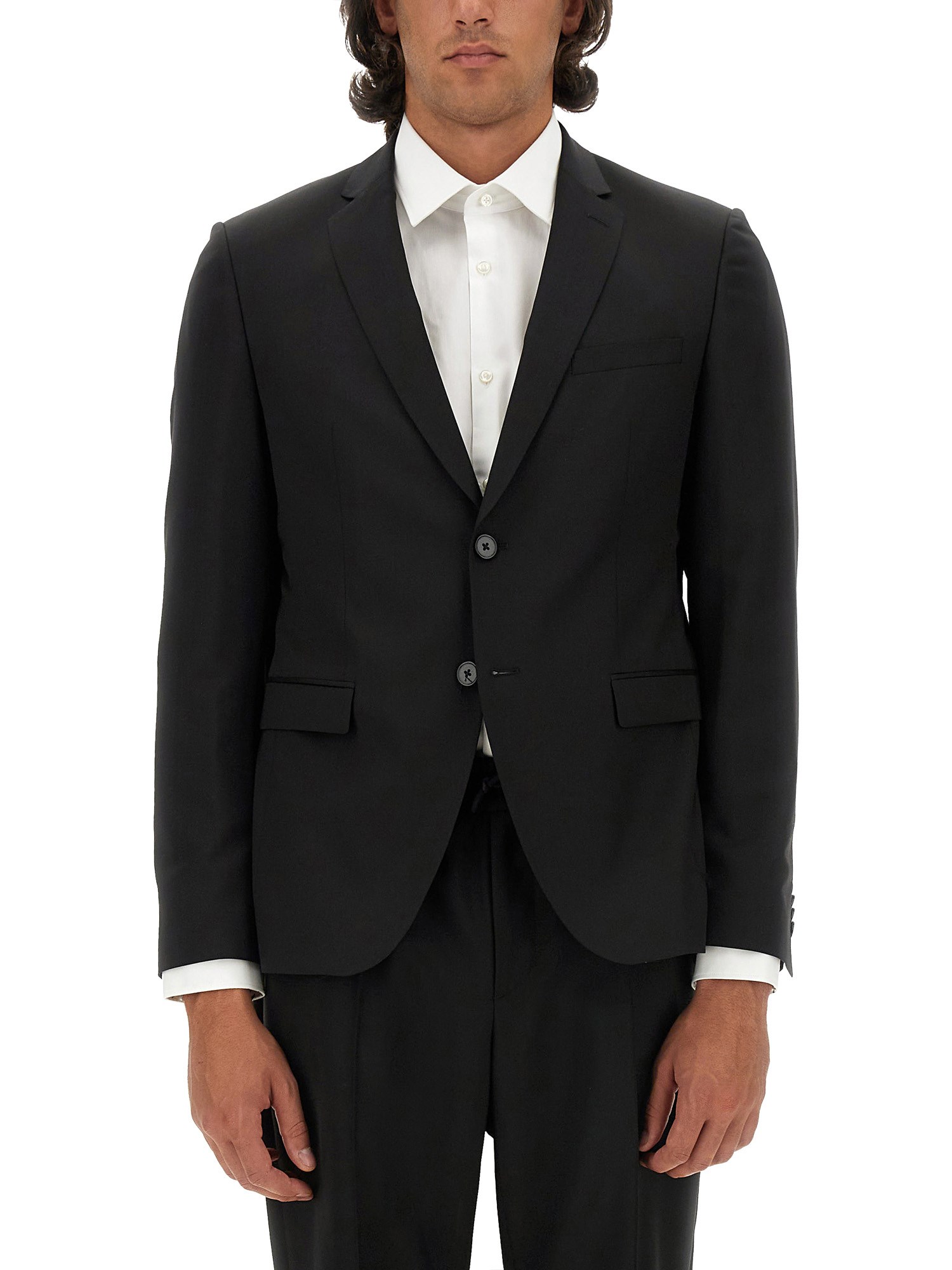 Shop Hugo Boss Single-breasted Jacket In Black