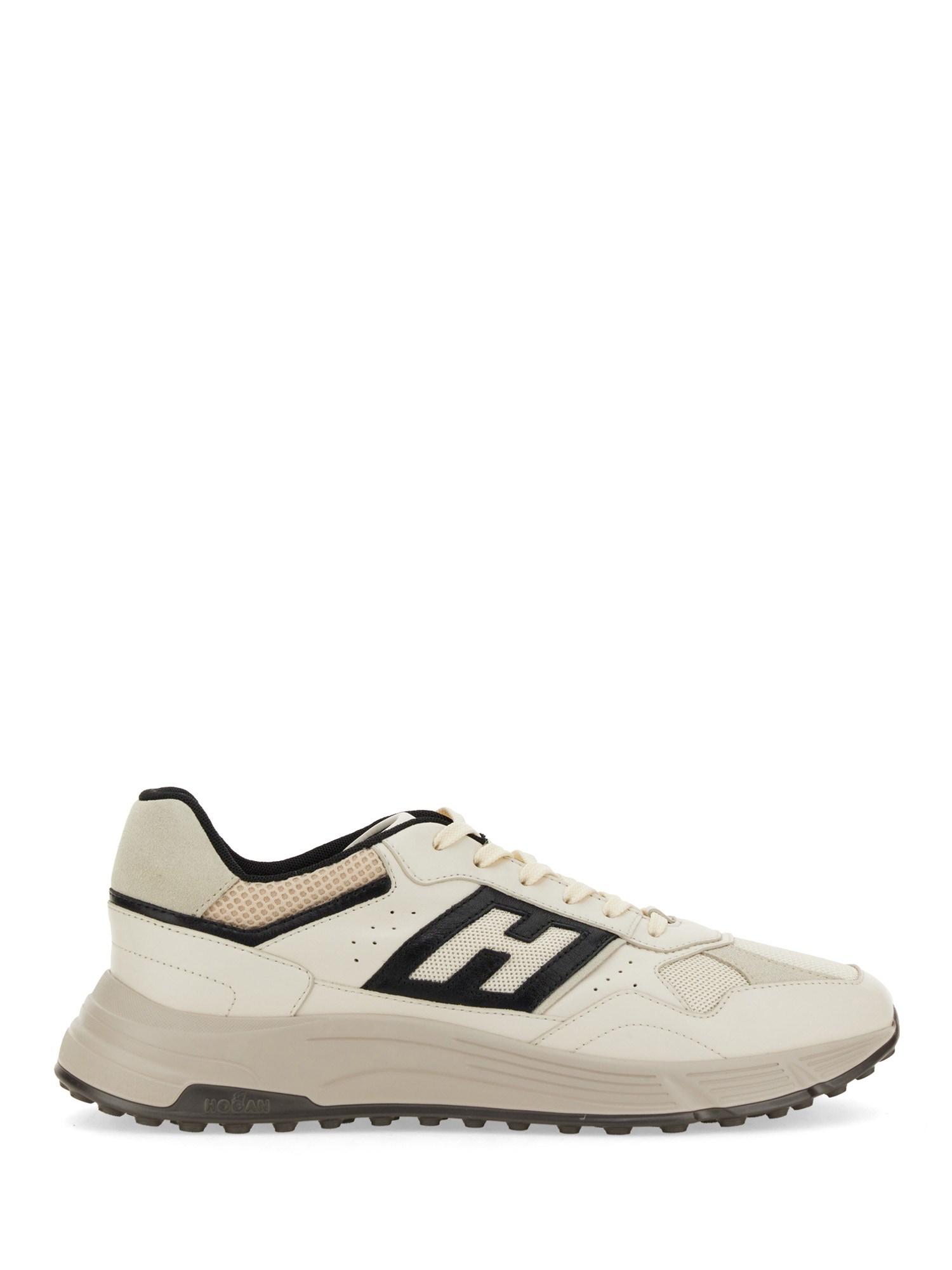 Hogan Hyperlight Sneaker In Smooth Leather In Beige