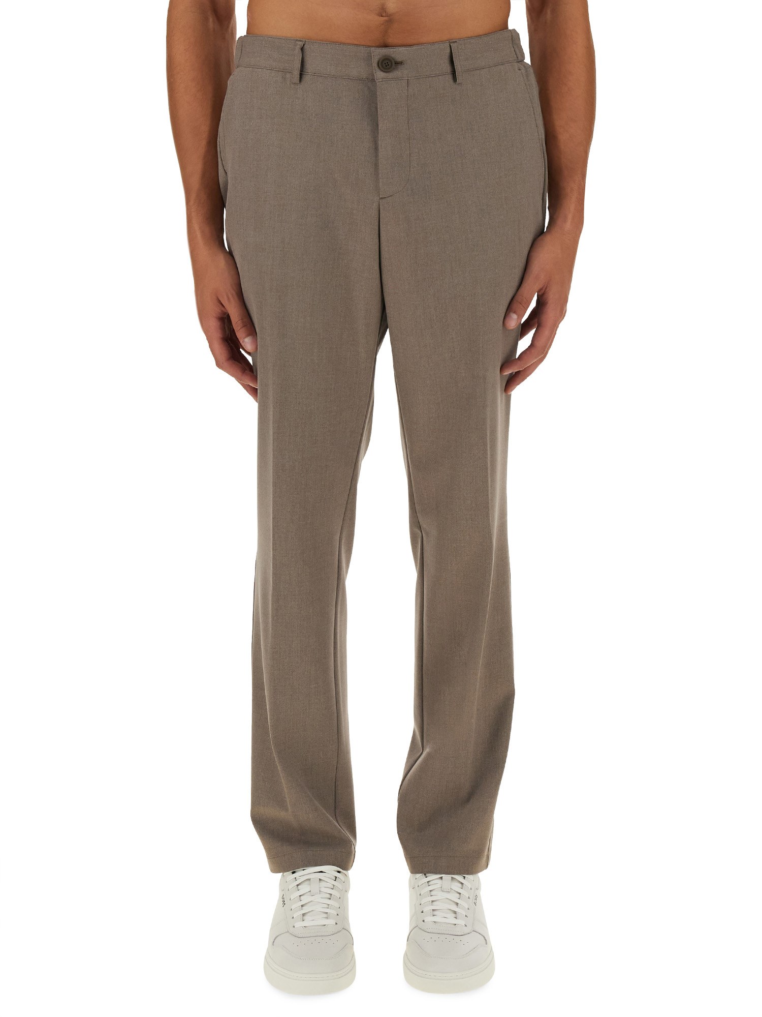 Shop Hugo Boss Regular Fit Pants In Green