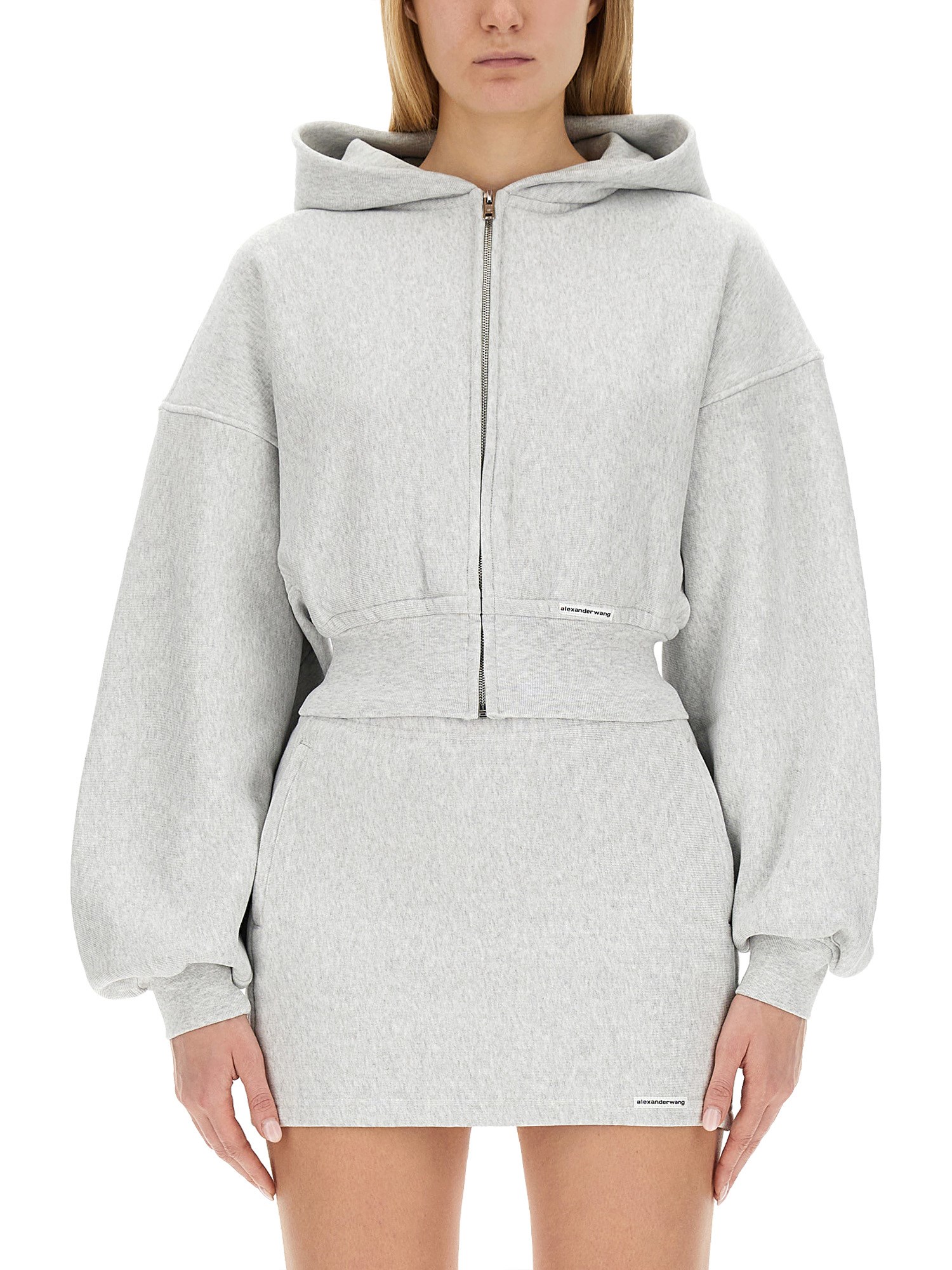 Alexander Wang T Alexanderwang. T Sweatshirt With Logo In Grey