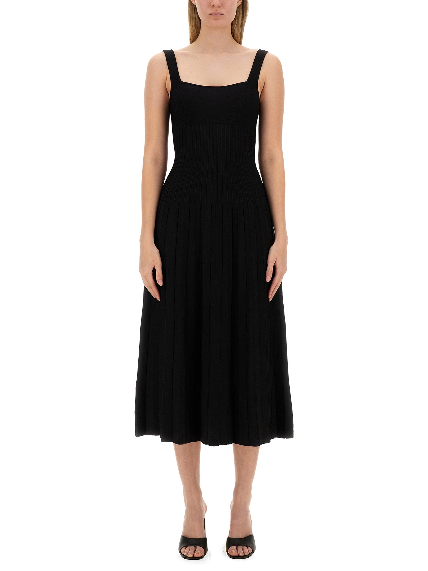 Shop Staud "ellison" Dress In Black