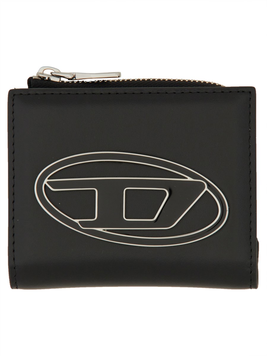 DIESEL PORTA CARTE IN PELLE CON LOGO