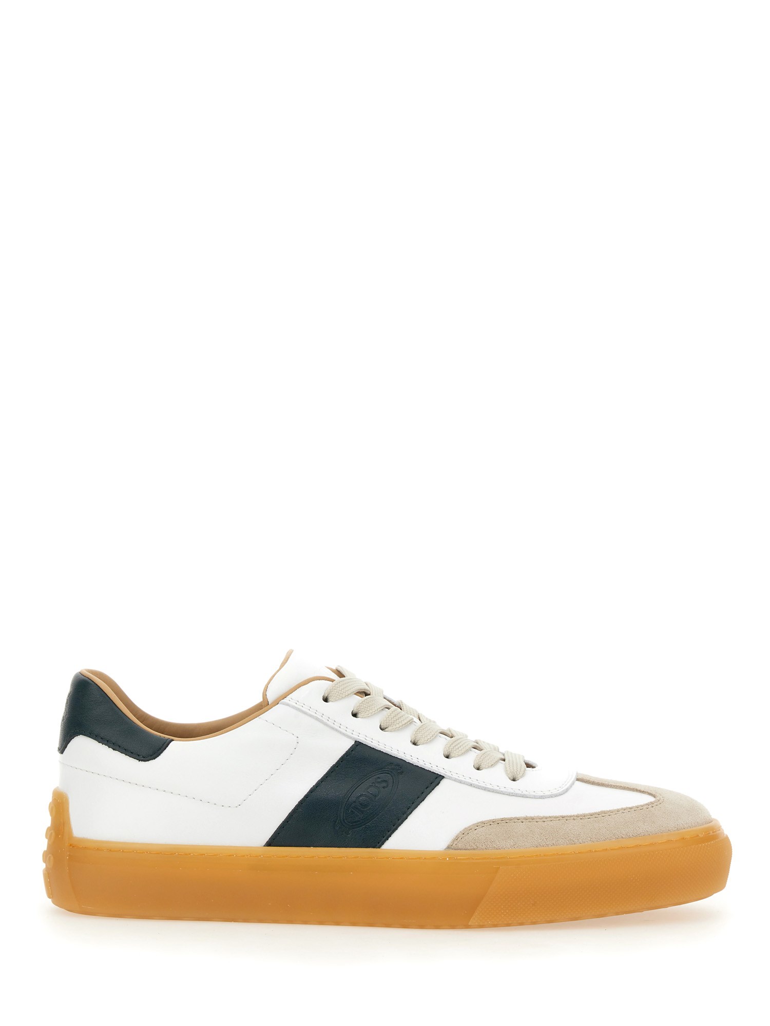 Shop Tod's Leather Sneaker In White