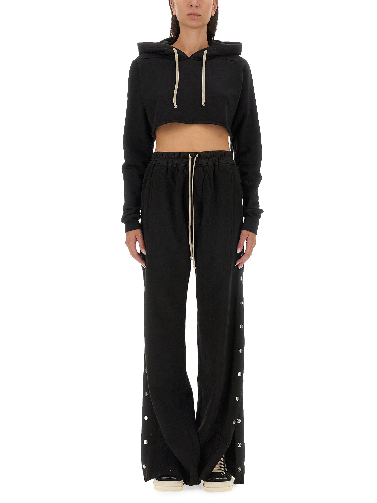 Shop Rick Owens Drkshdw Cropped Sweatshirt In Black