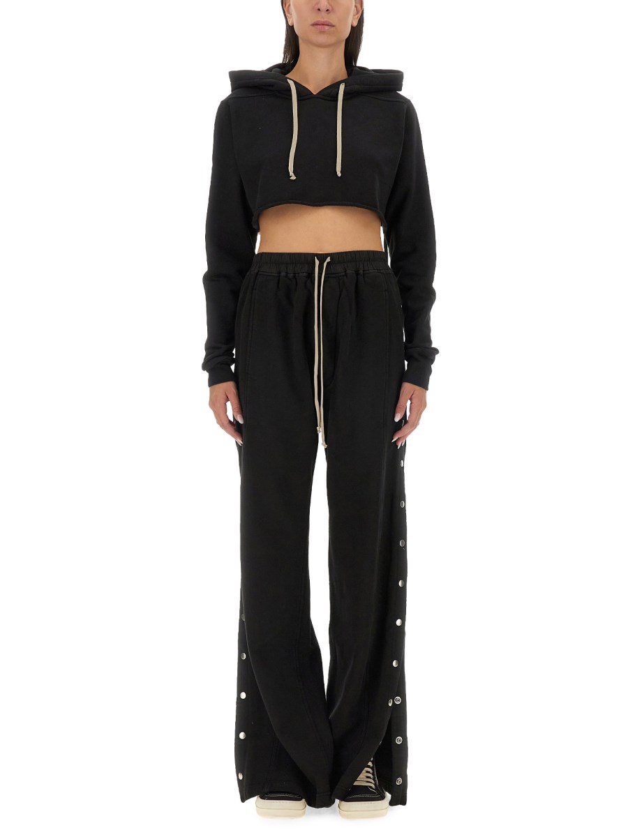 RICK OWENS DRKSHDW FELPA CROPPED IN COTONE