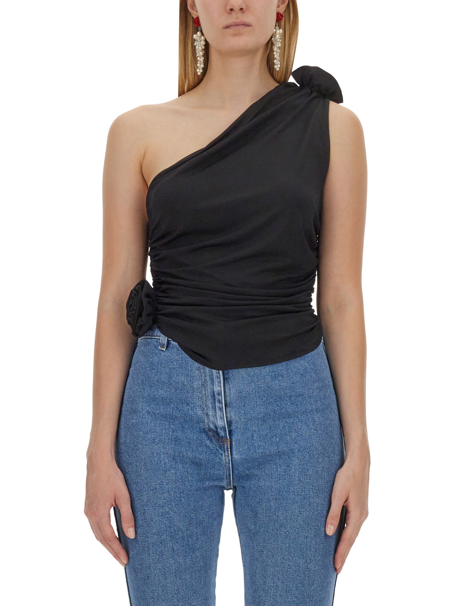 Shop Magda Butrym One-piece Top In Black