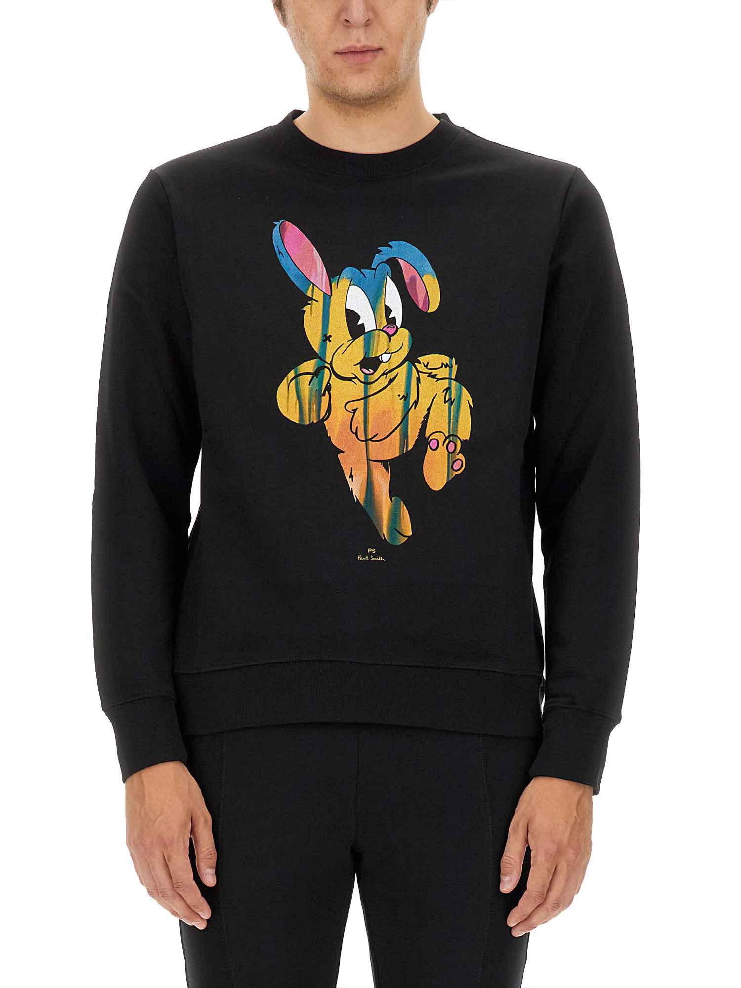 Shop Ps By Paul Smith "rabbit" Sweatshirt In Black