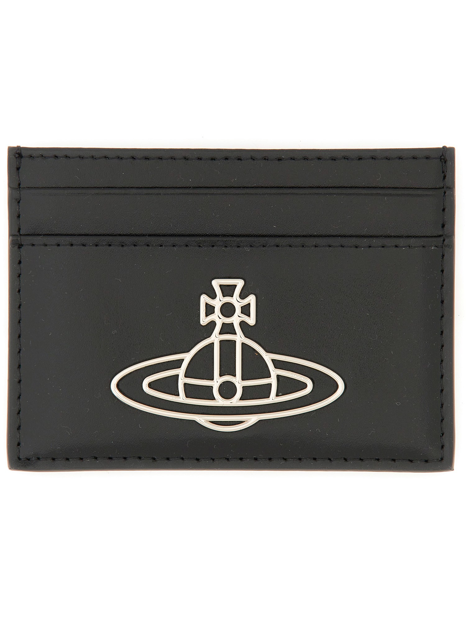 Shop Vivienne Westwood Card Holder With Logo In Black