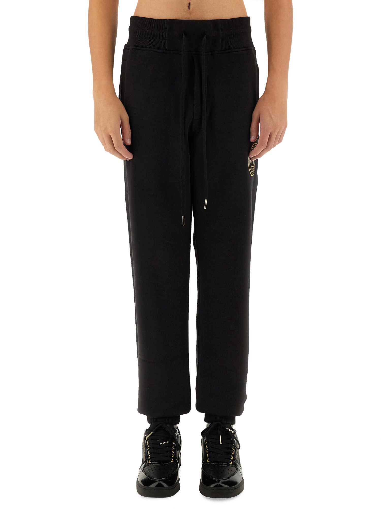 Shop Versace Jeans Couture Jogging Pants In Black