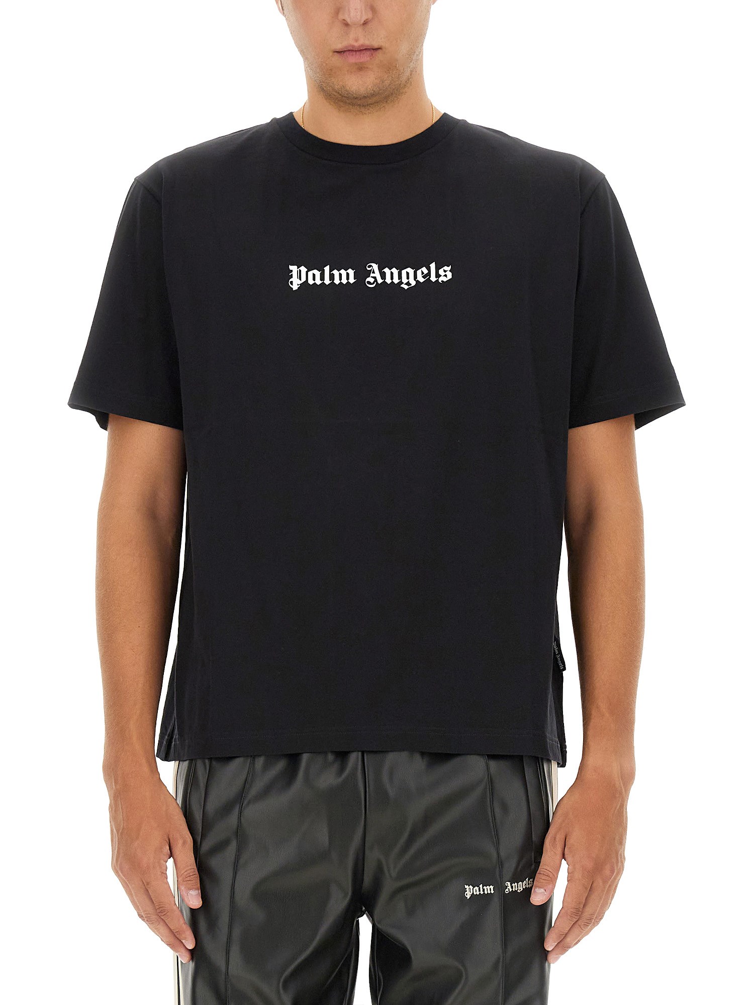 Shop Palm Angels T-shirt With Logo In Black