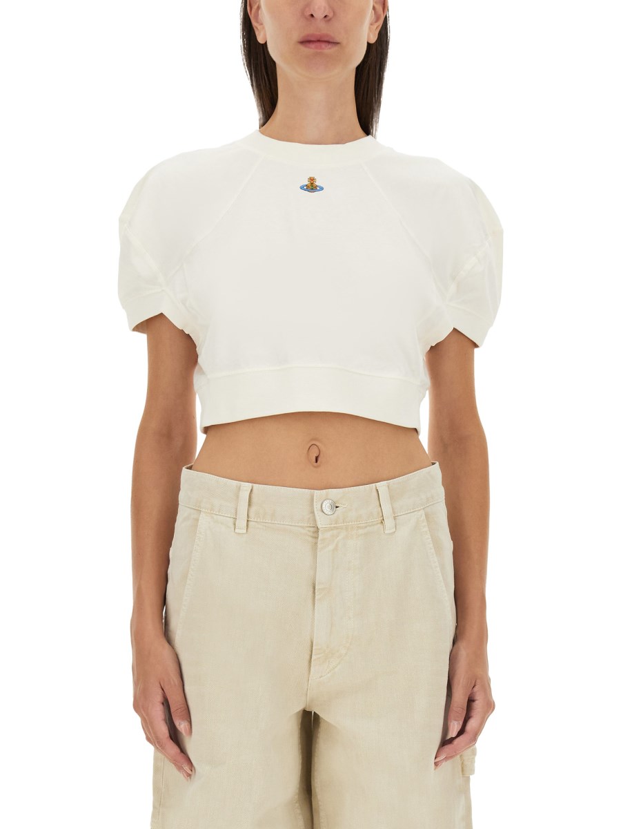 VIVIENNE WESTWOOD T-SHIRT FOOTBALL CROPPED