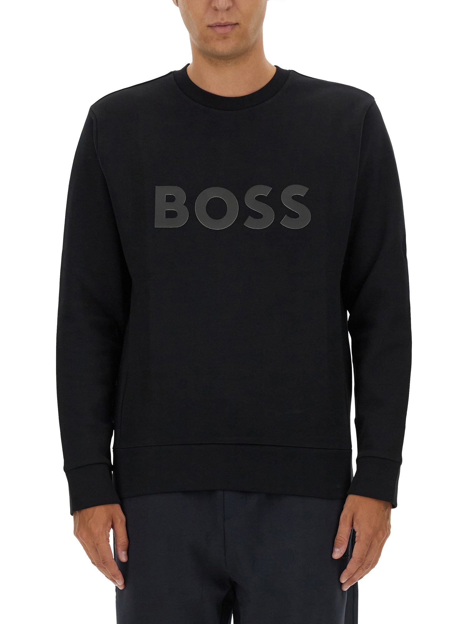 Shop Hugo Boss Sweatshirt With Logo In Black