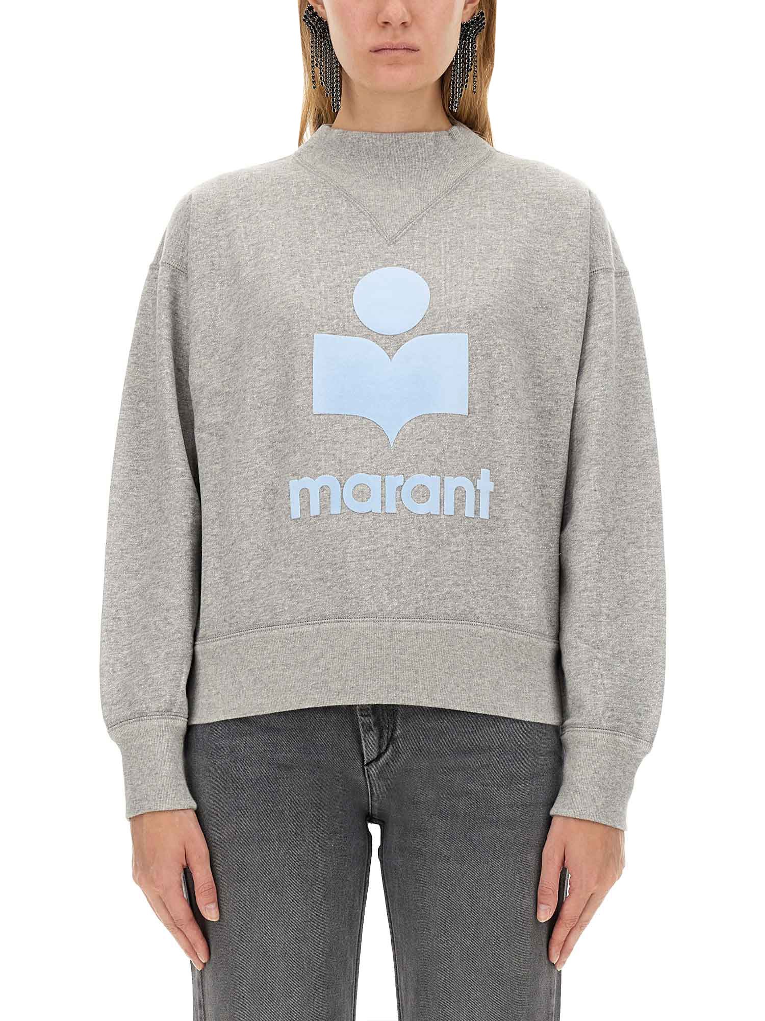 Shop Marant Etoile "moby" Sweatshirt In Grey