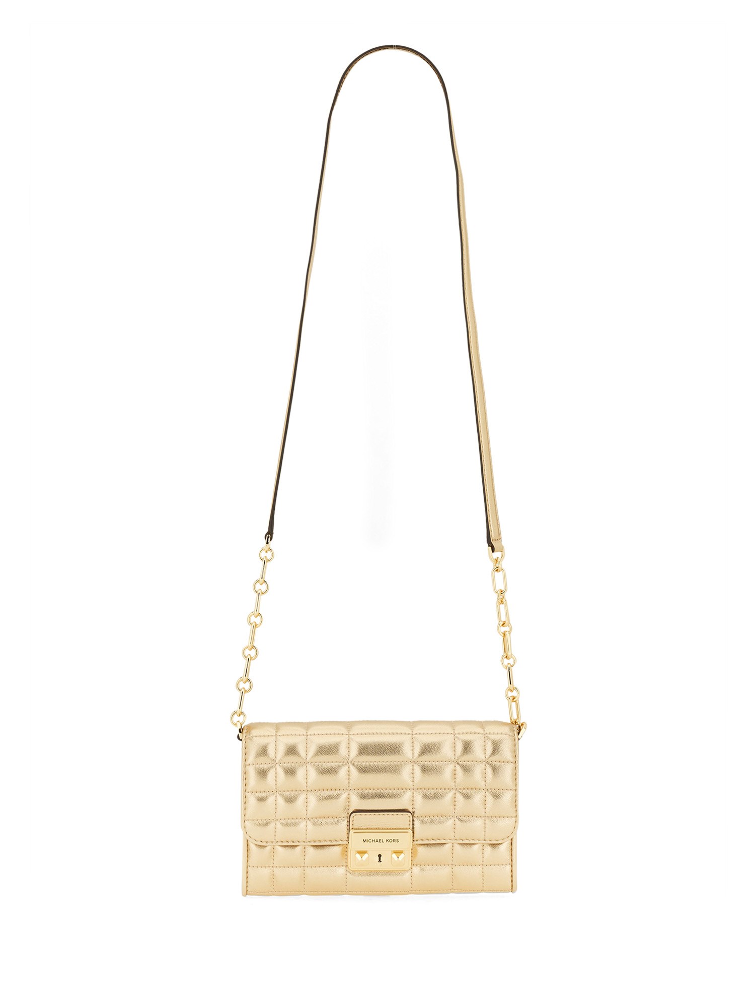 Shop Michael Michael Kors Shoulder Bag "tribeca" Large In Gold