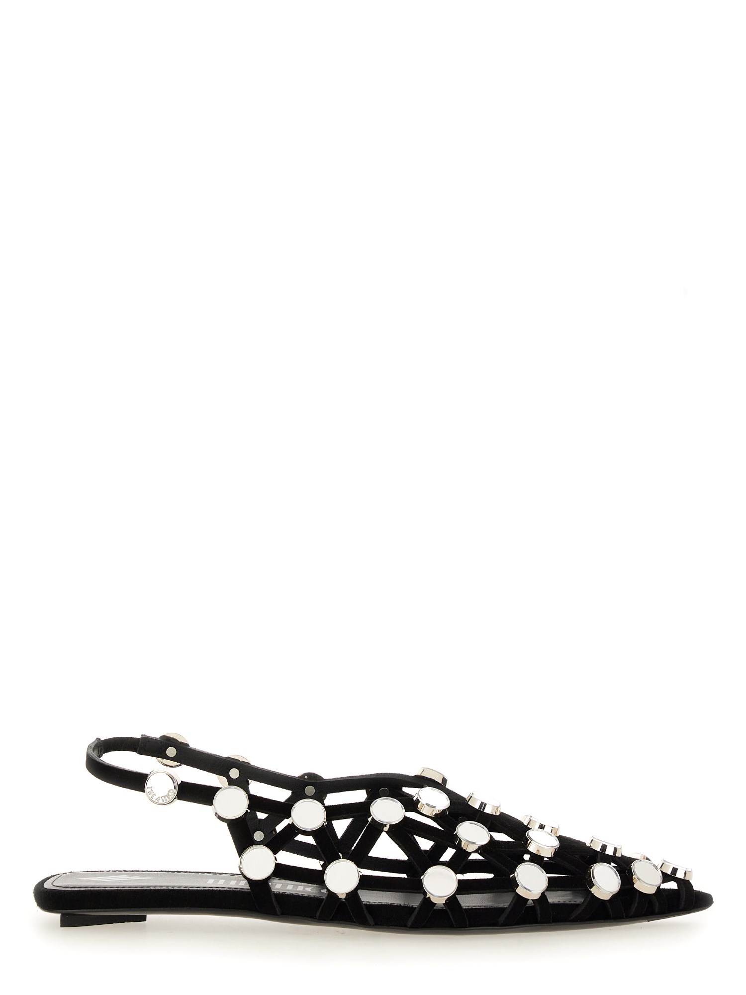 Attico Grid Ballerina In Black