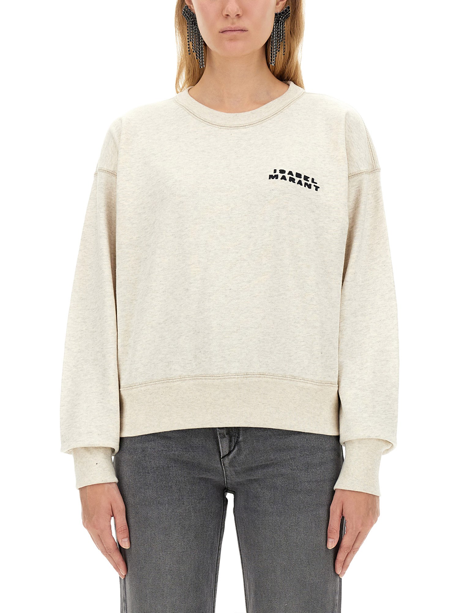 Shop Isabel Marant Sweatshirt "shad" In Beige