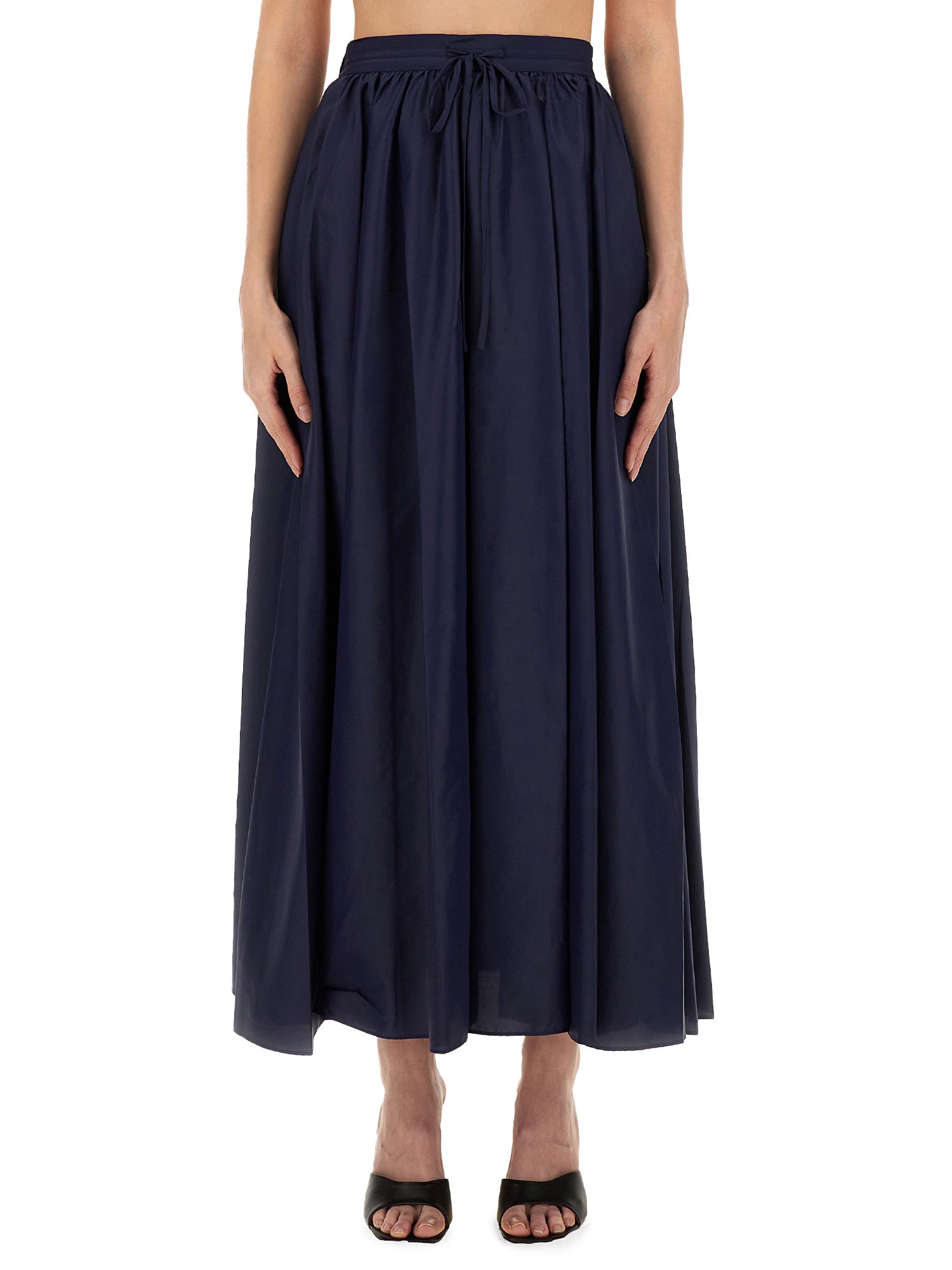 Shop Staud Maxi Skirt "eden" In Blue