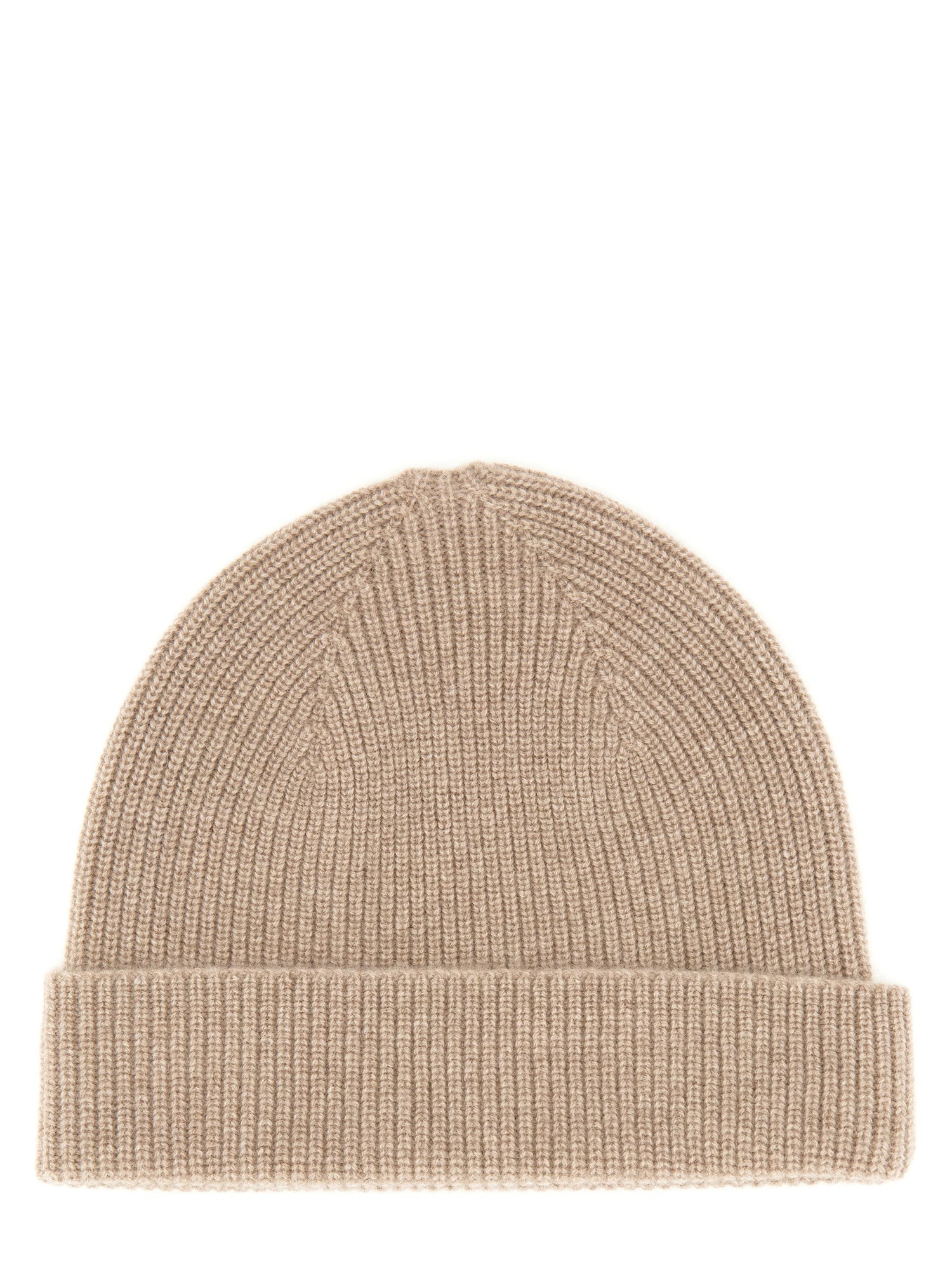 Shop Zegna Cashmere Beanie Hat In Beige