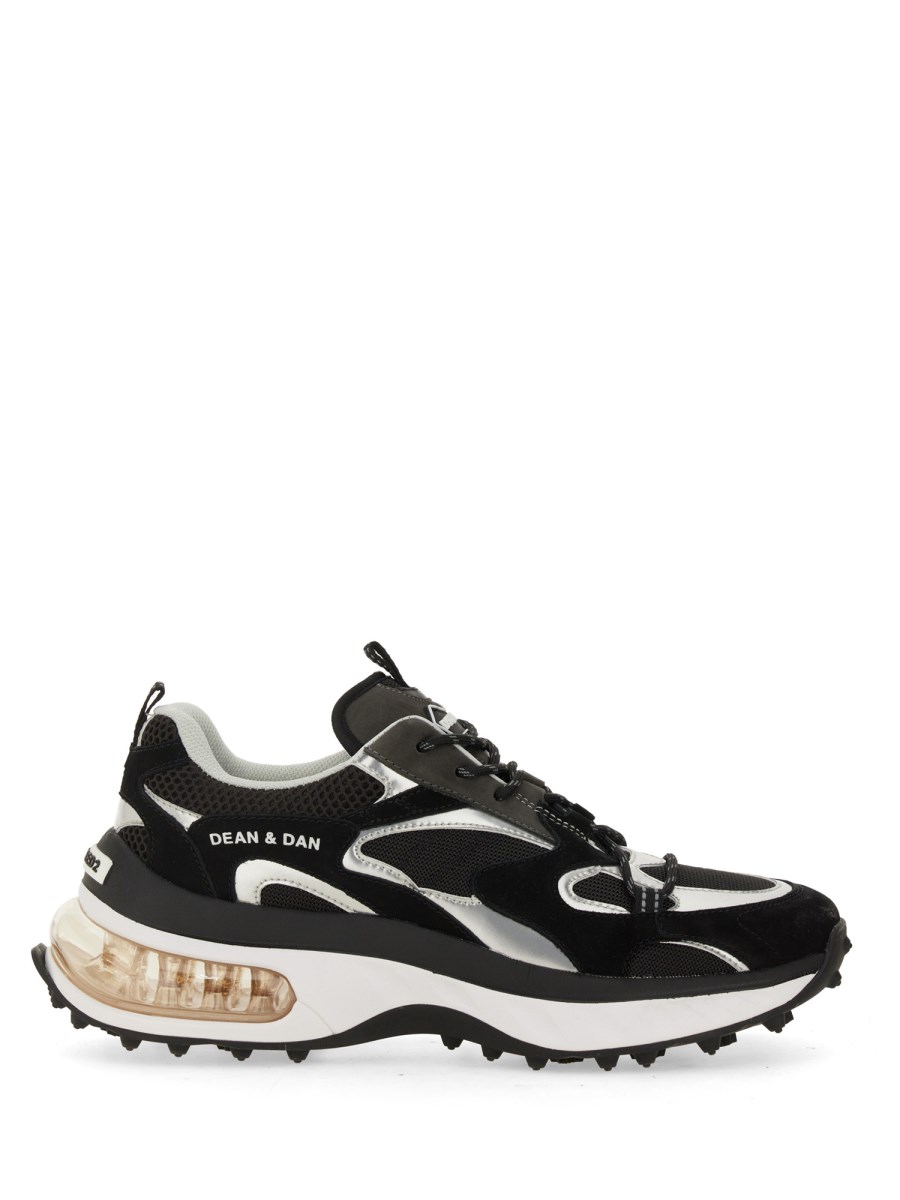 DSQUARED SNEAKER "BUBBLE" IN PELLE E TESSUTO TECNICO