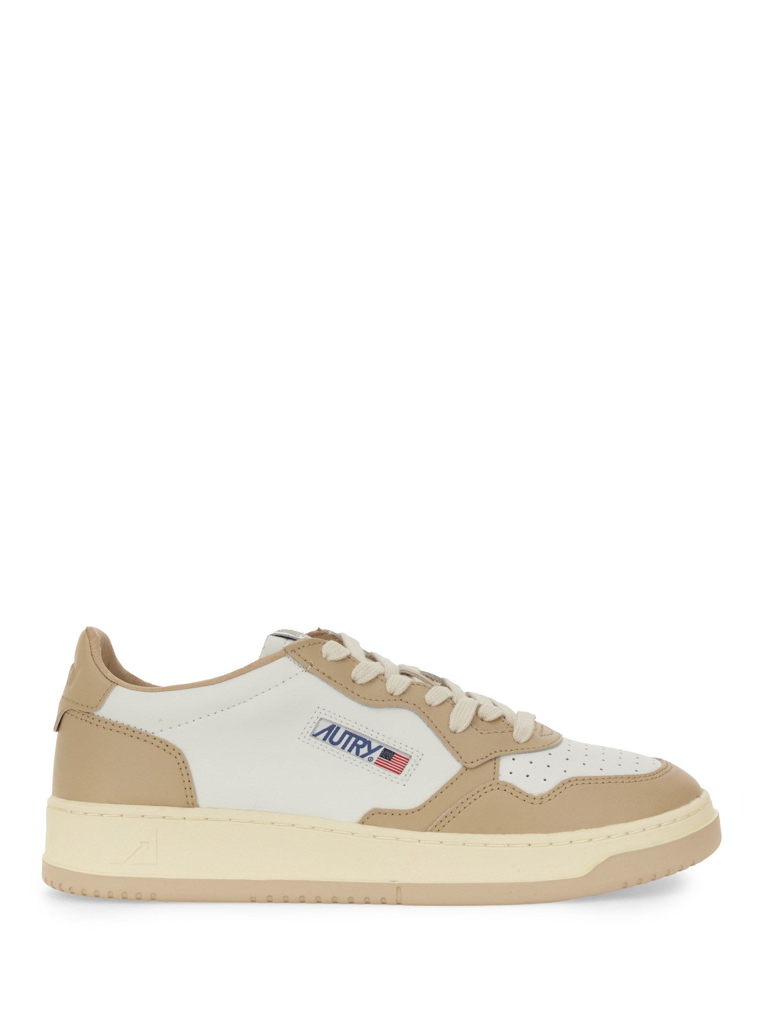 Shop Autry Medalist Low Sneaker In Beige