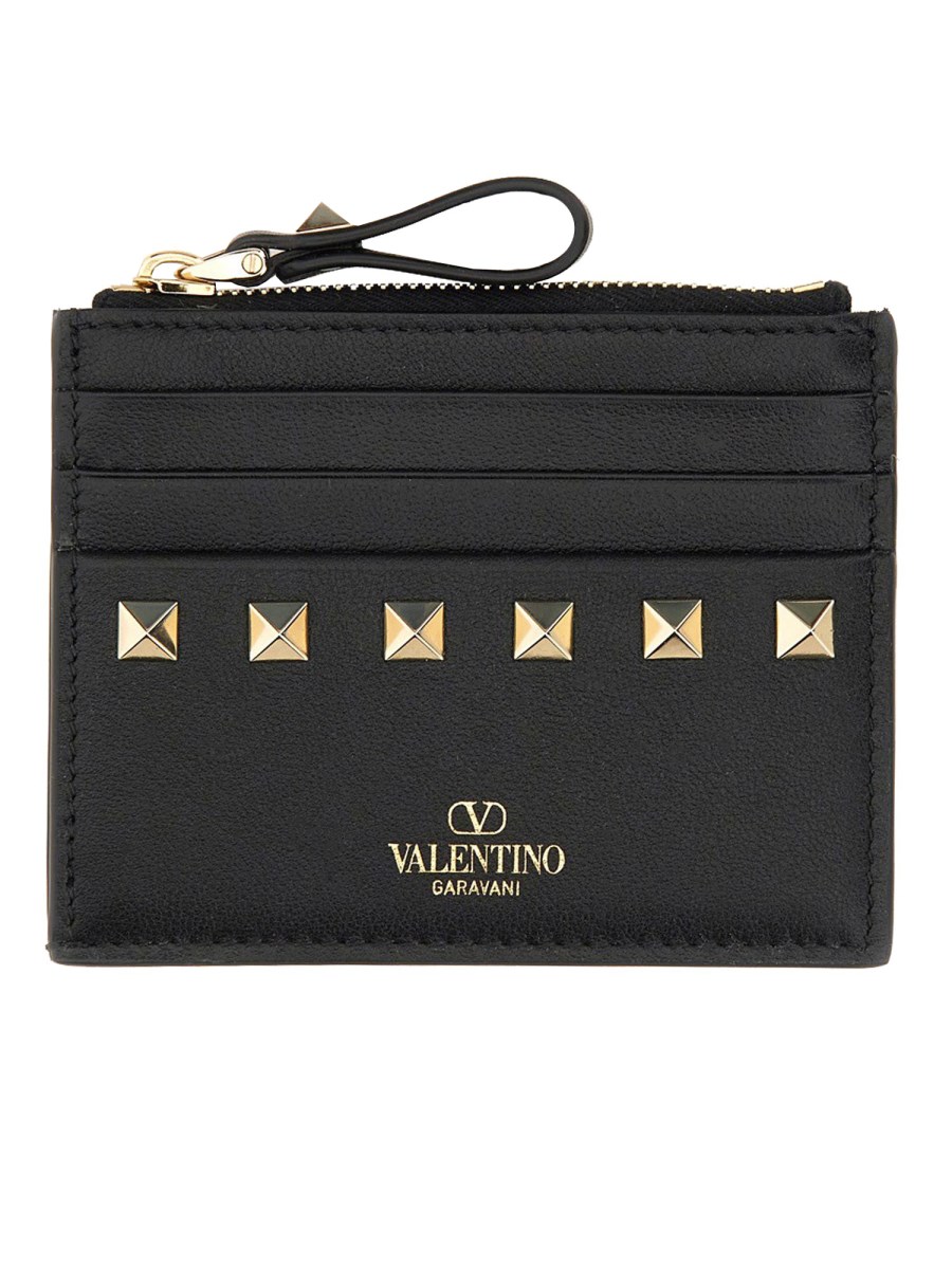 VALENTINO GARAVANI PORTACARTE "ROCKSTUD" IN PELLE