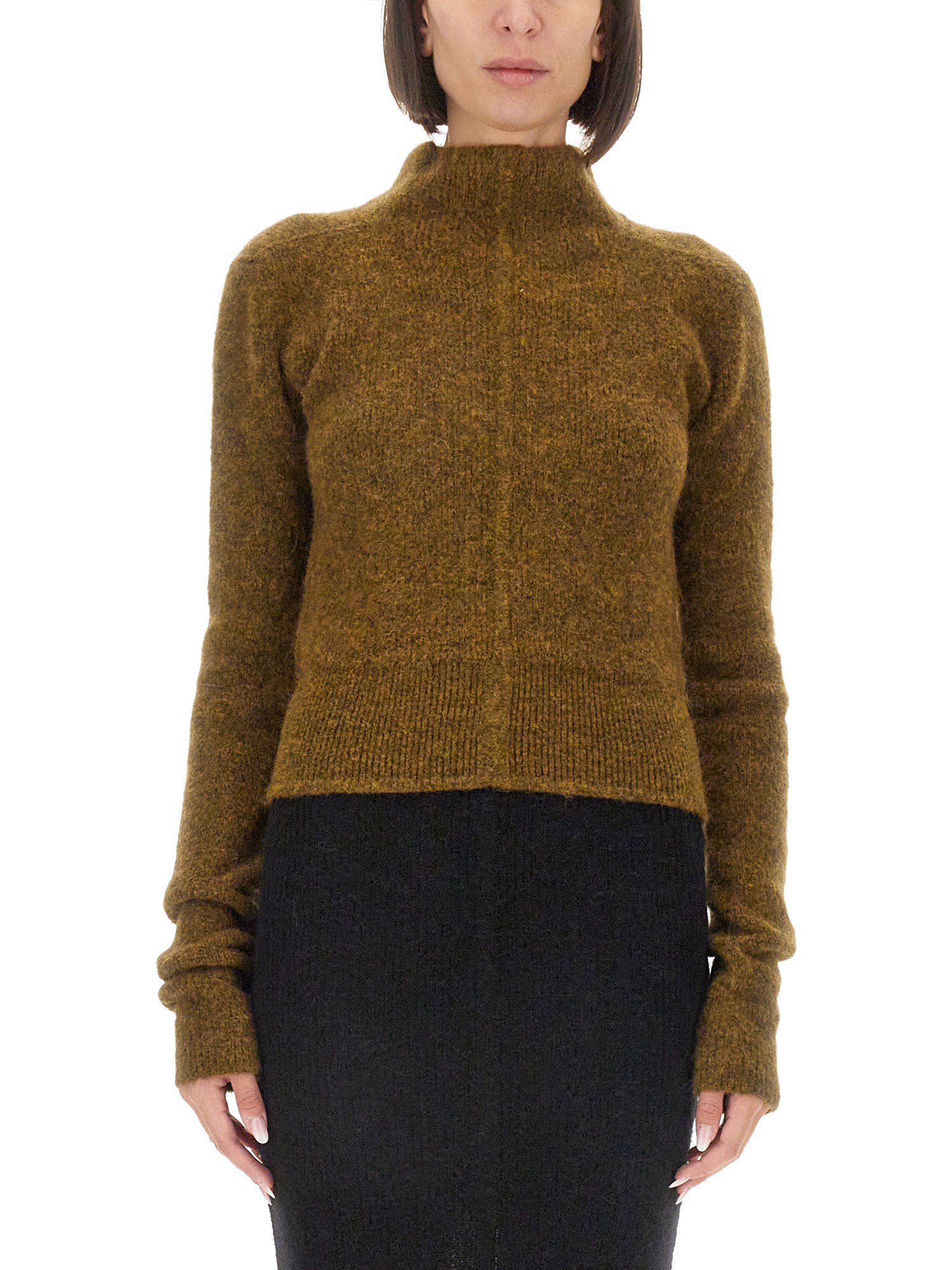 Rick Owens Turtleneck Shirt In White
