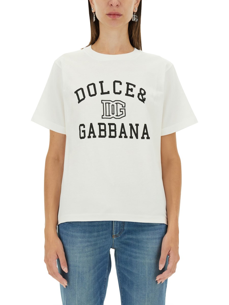 DOLCE & GABBANA T-SHIRT IN JERSEY CON LOGO LETTERING