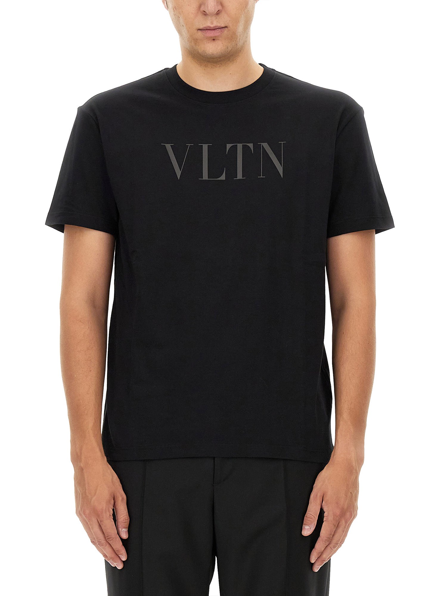 Shop Valentino T-shirt "vltn" In Black