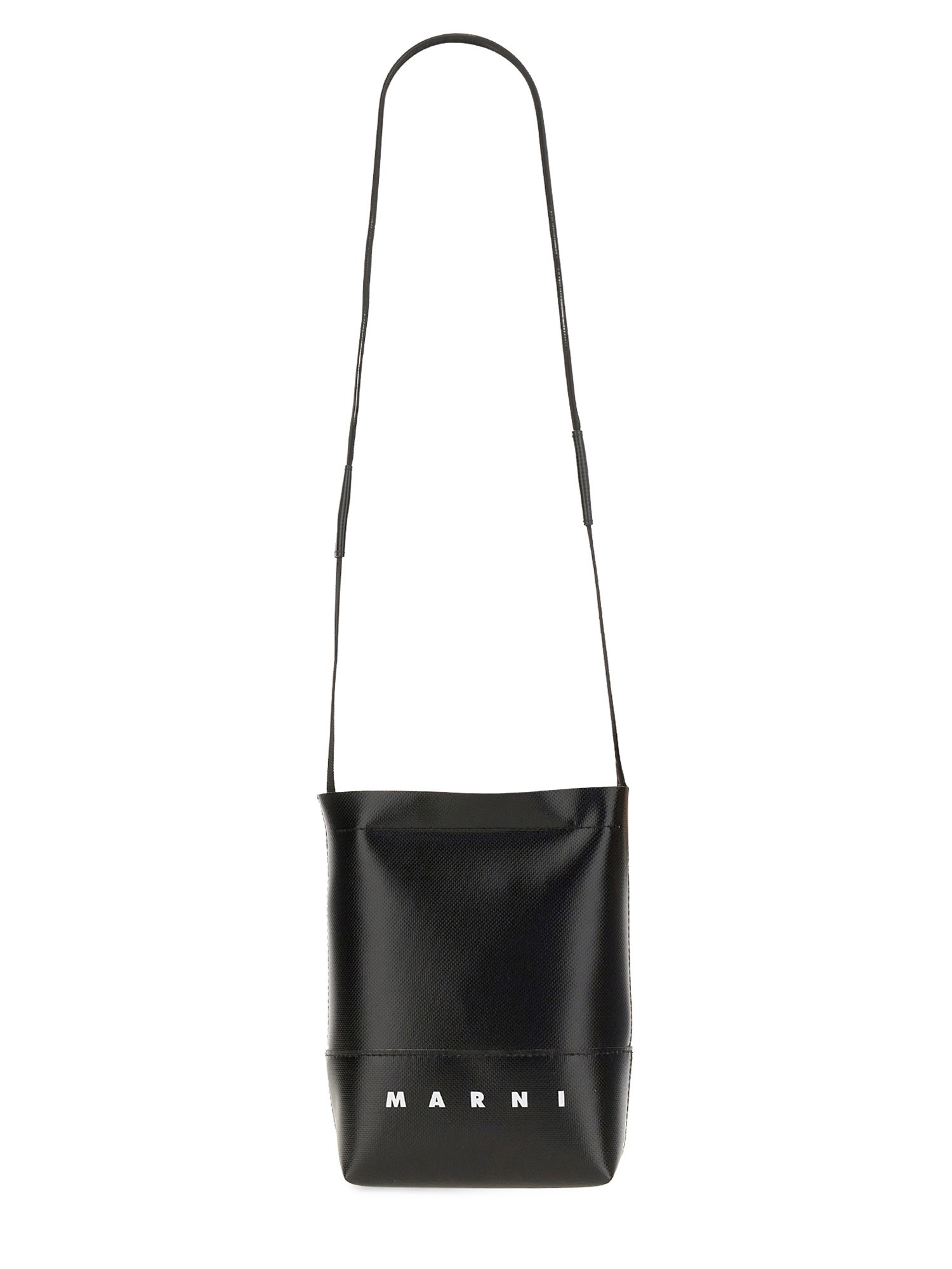 Marni Crossbody Shoulder Bag With Subtle Logo Detail In Black