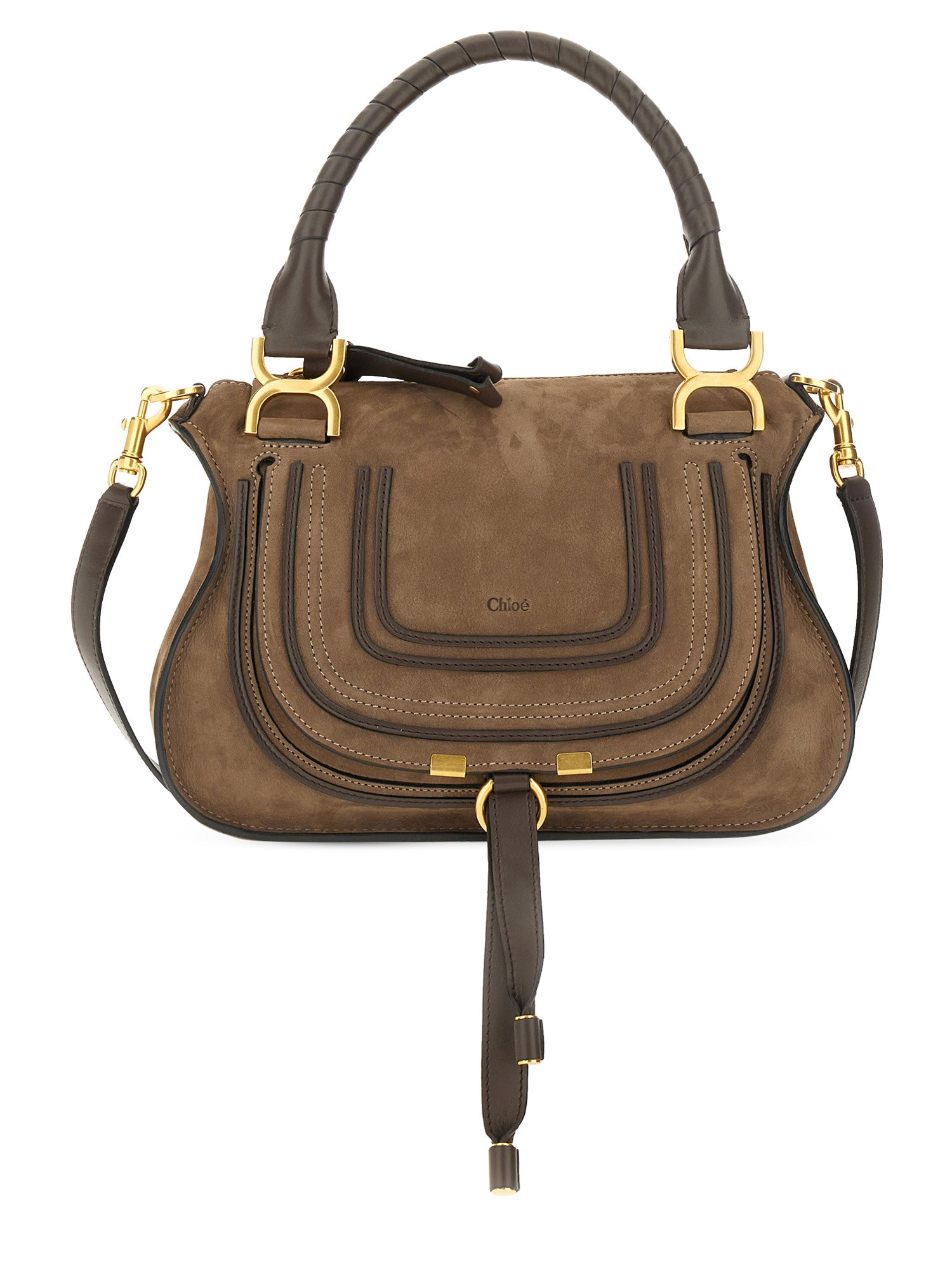 Shop Chloé Bag "marcie" In Charcoal