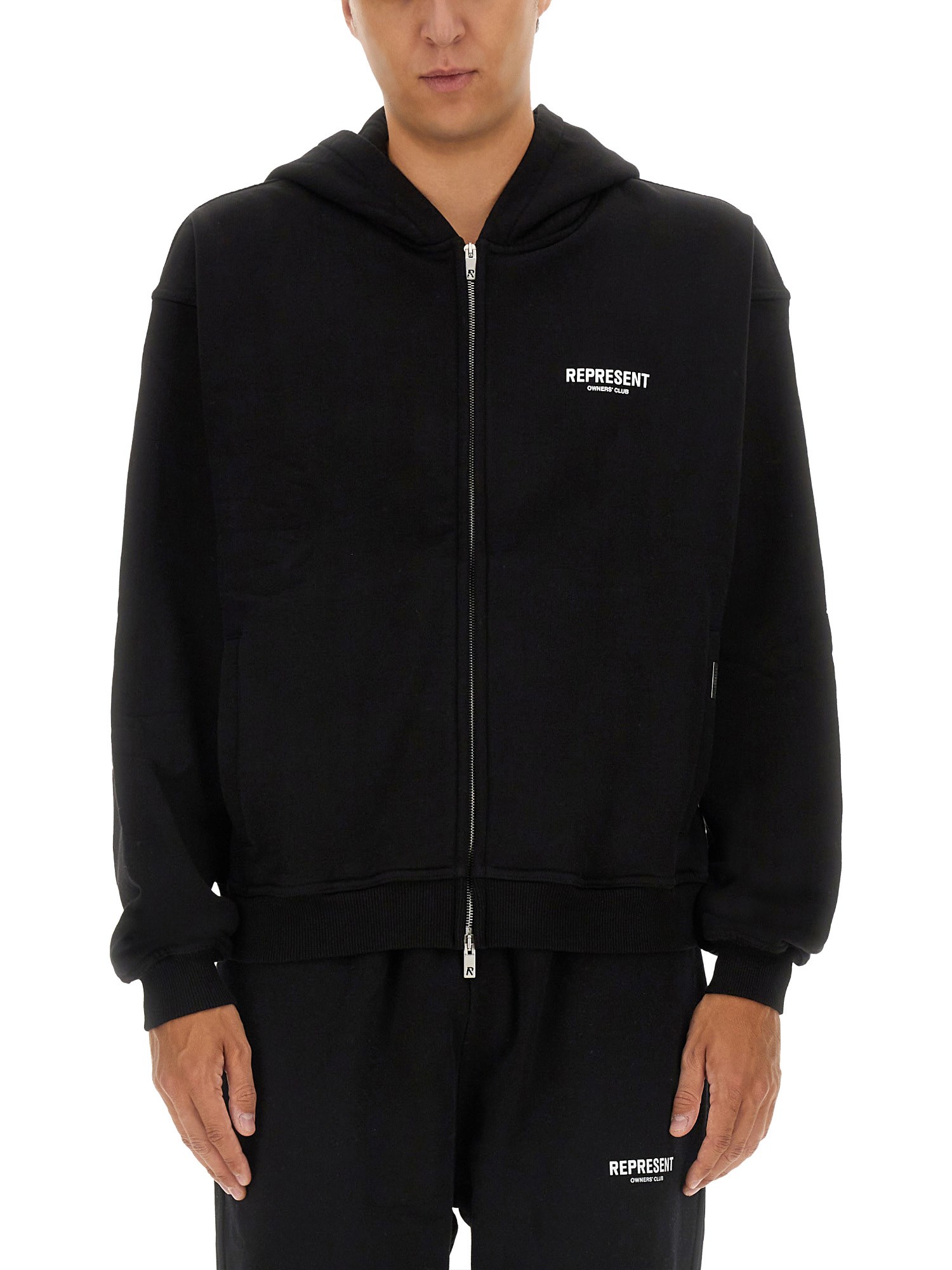 Shop Represent Sweatshirt With Logo In Black