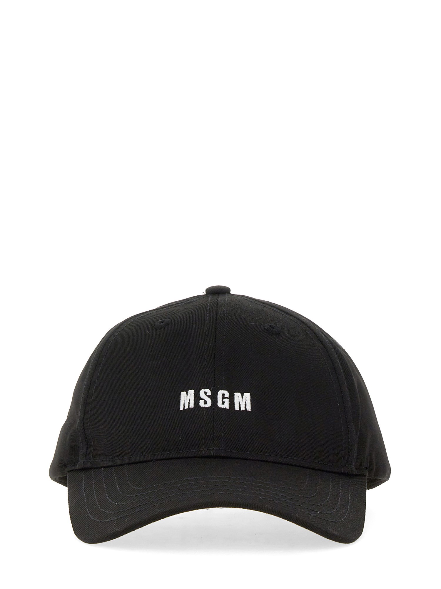 Shop Msgm Baseball Cap In Black