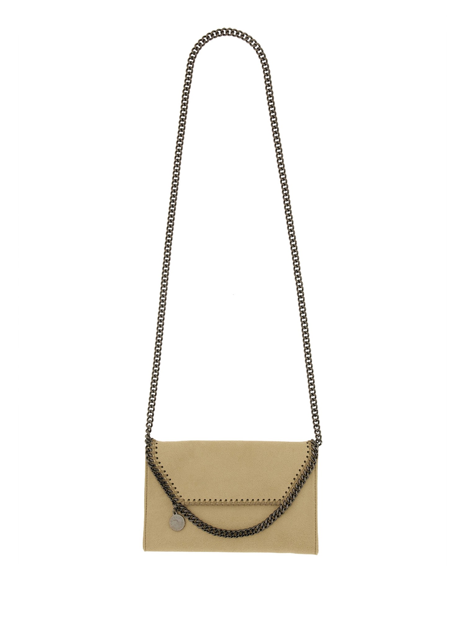 Shop Stella Mccartney "falabella" Wallet Bag In Beige