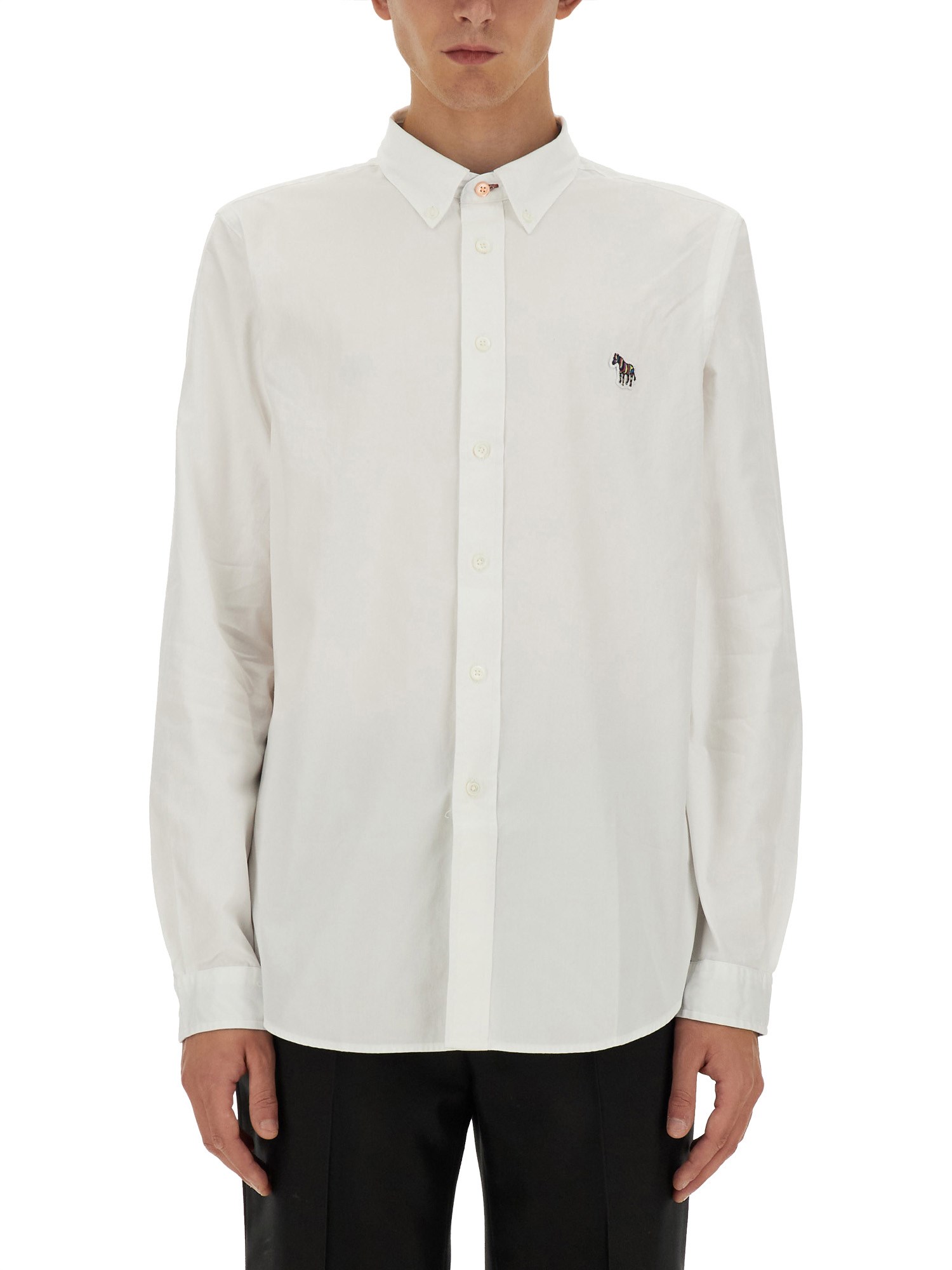 Shop Ps By Paul Smith Shirt With Logo In White