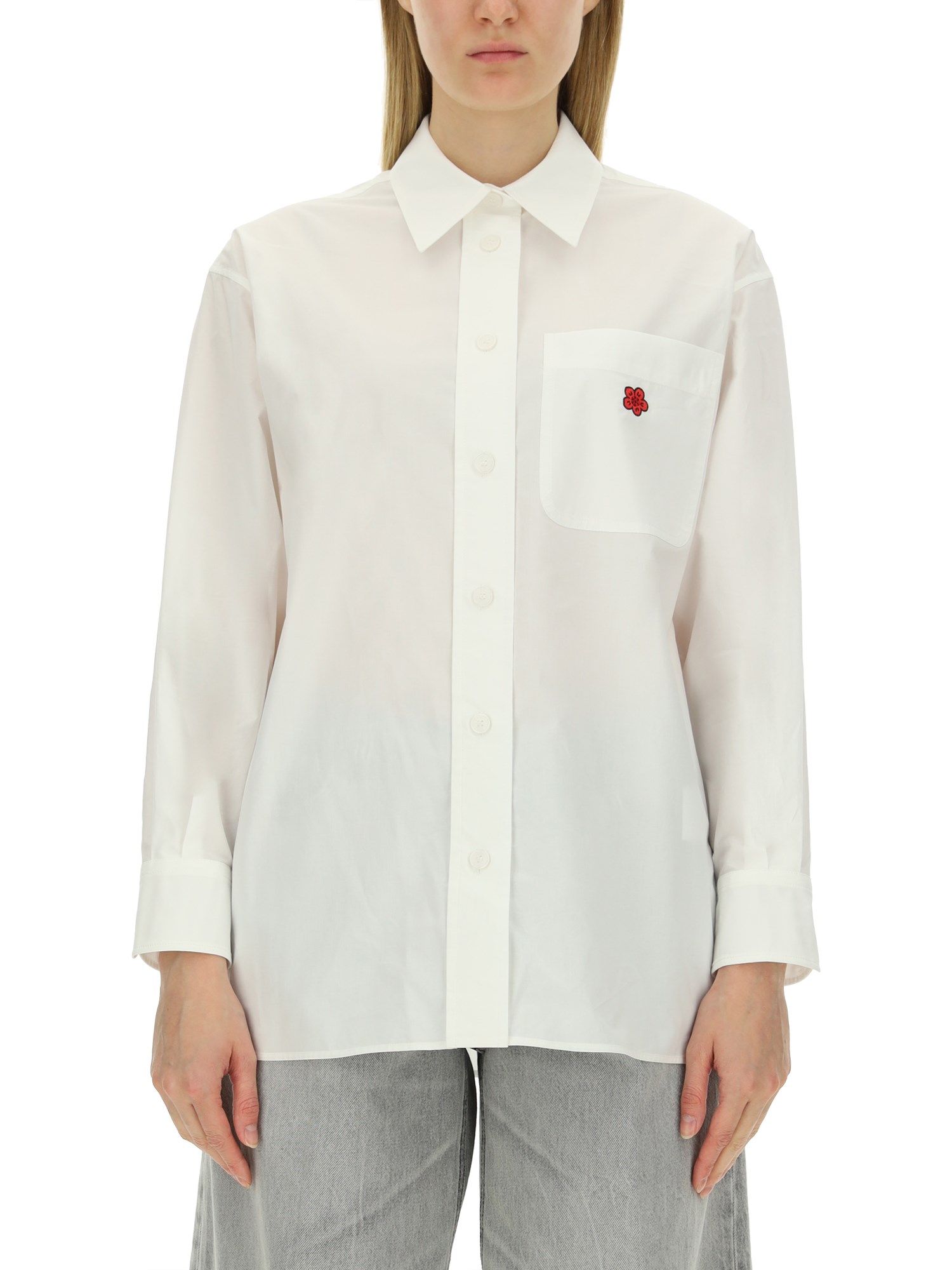 Shop Kenzo Boke Flower Shirt In White