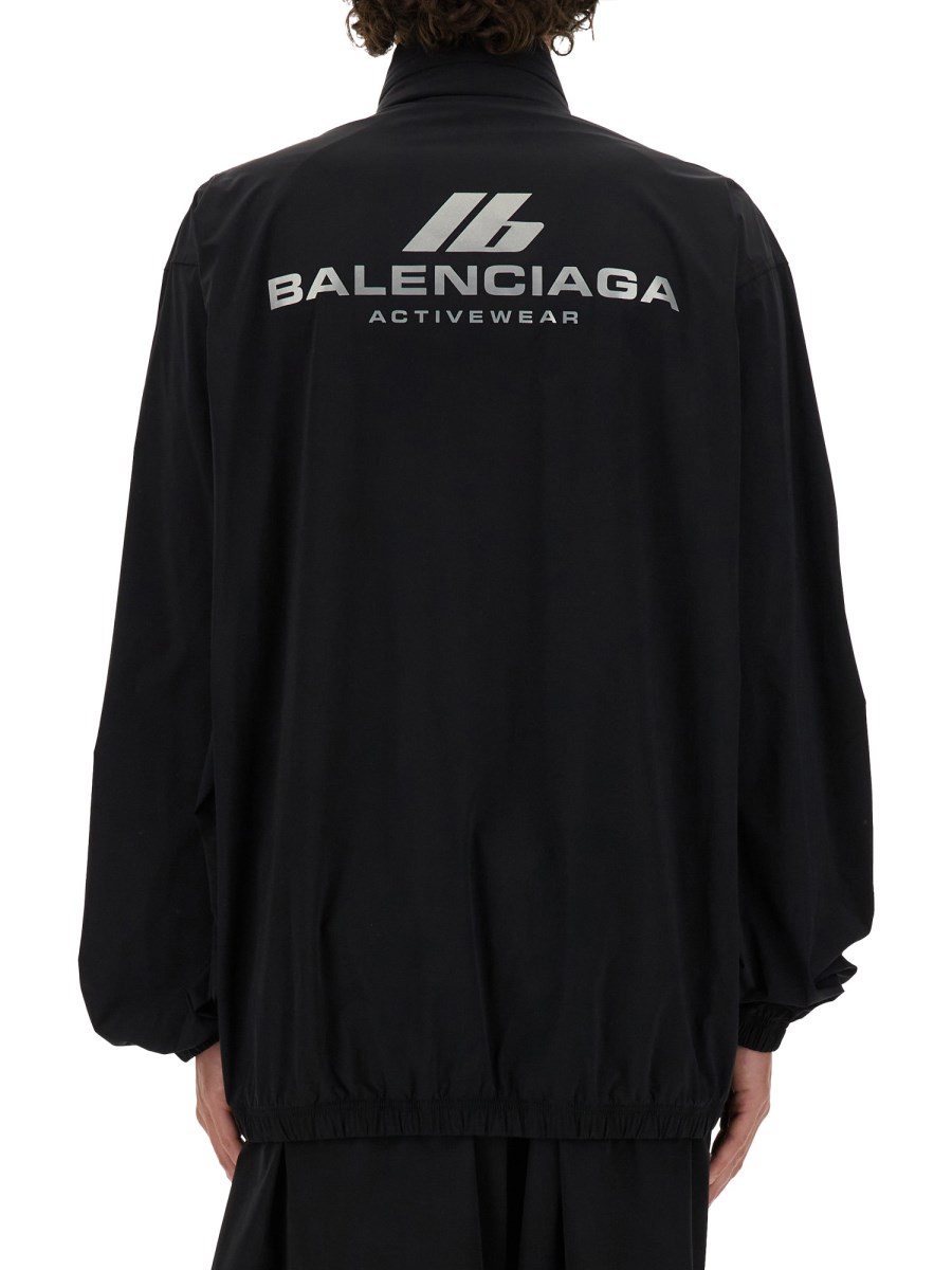 BALENCIAGA NYLON ZIPPER AND LOGO JACKET Eleonora Bonucci