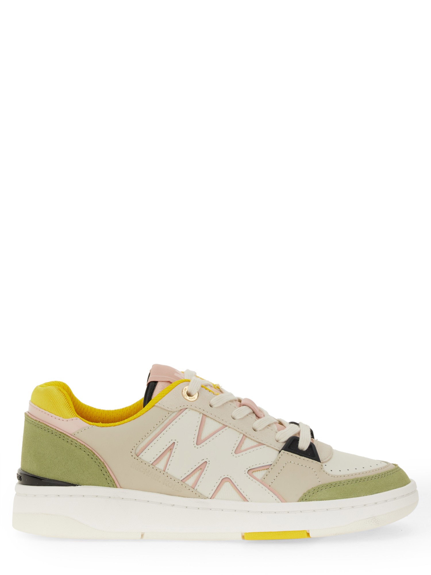 Shop Michael Michael Kors Leather Sneaker In Multicolour