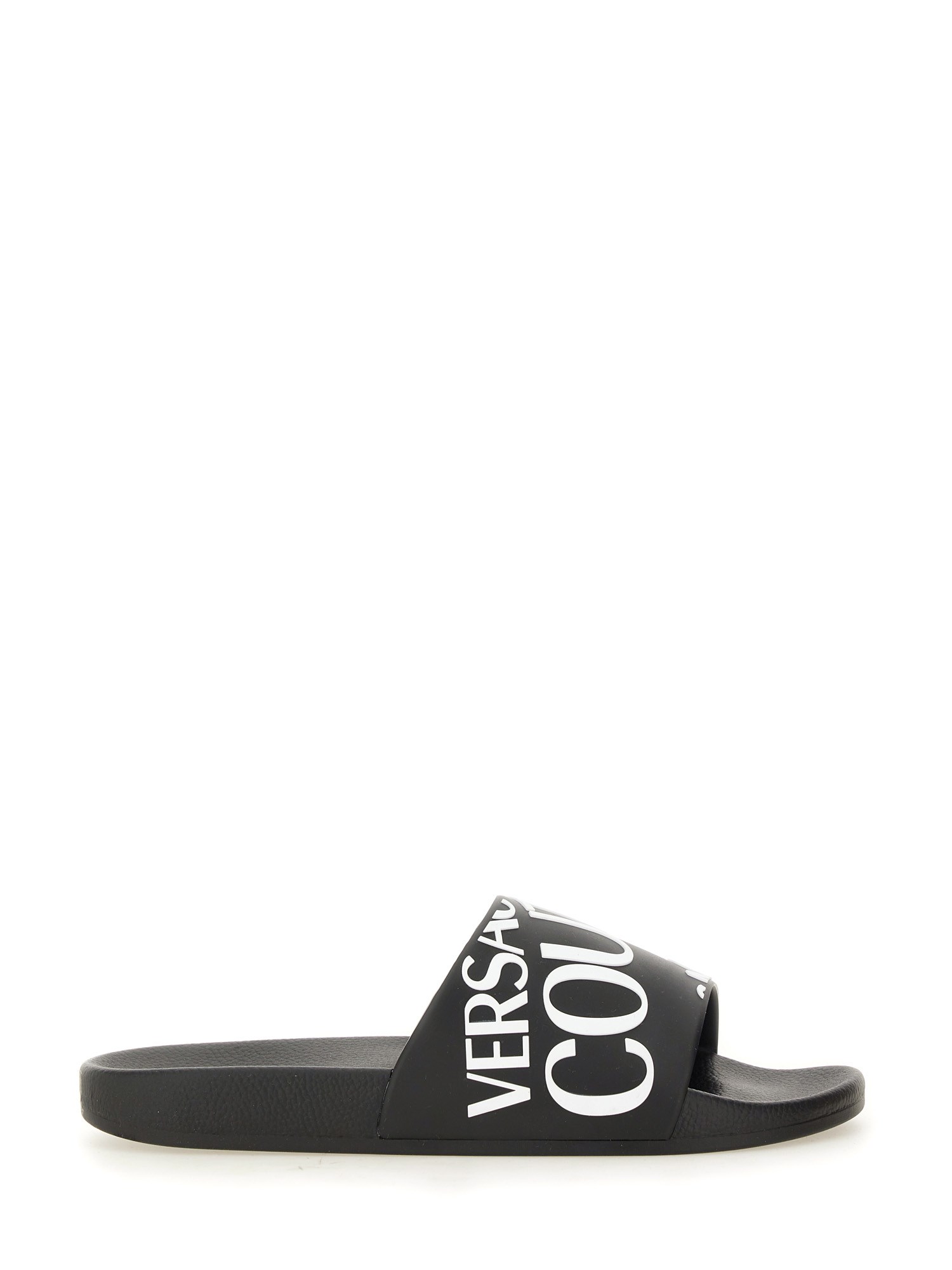 VERSACE JEANS COUTURE SLIDE SANDAL WITH LOGO 