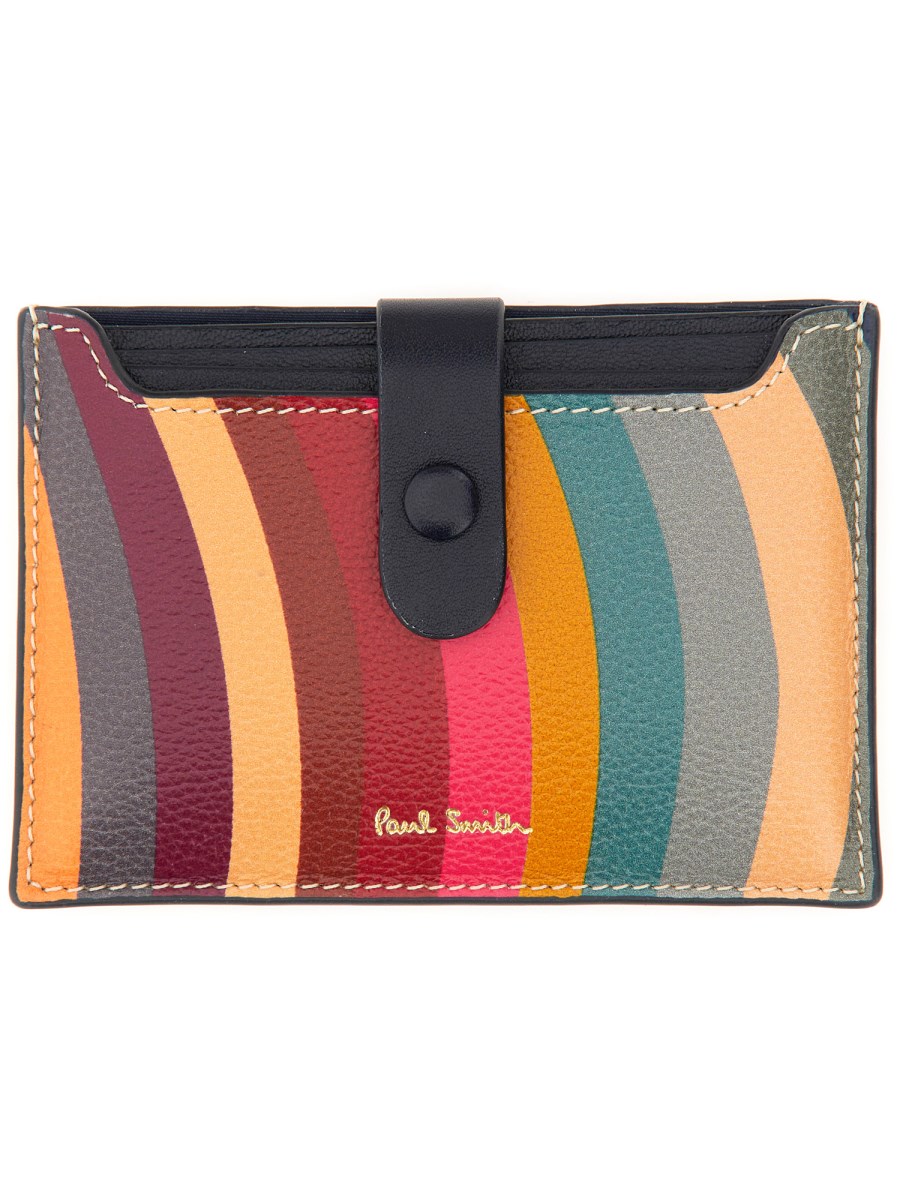 PAUL SMITH PORTA CARTE "SWIRL" IN PELLE