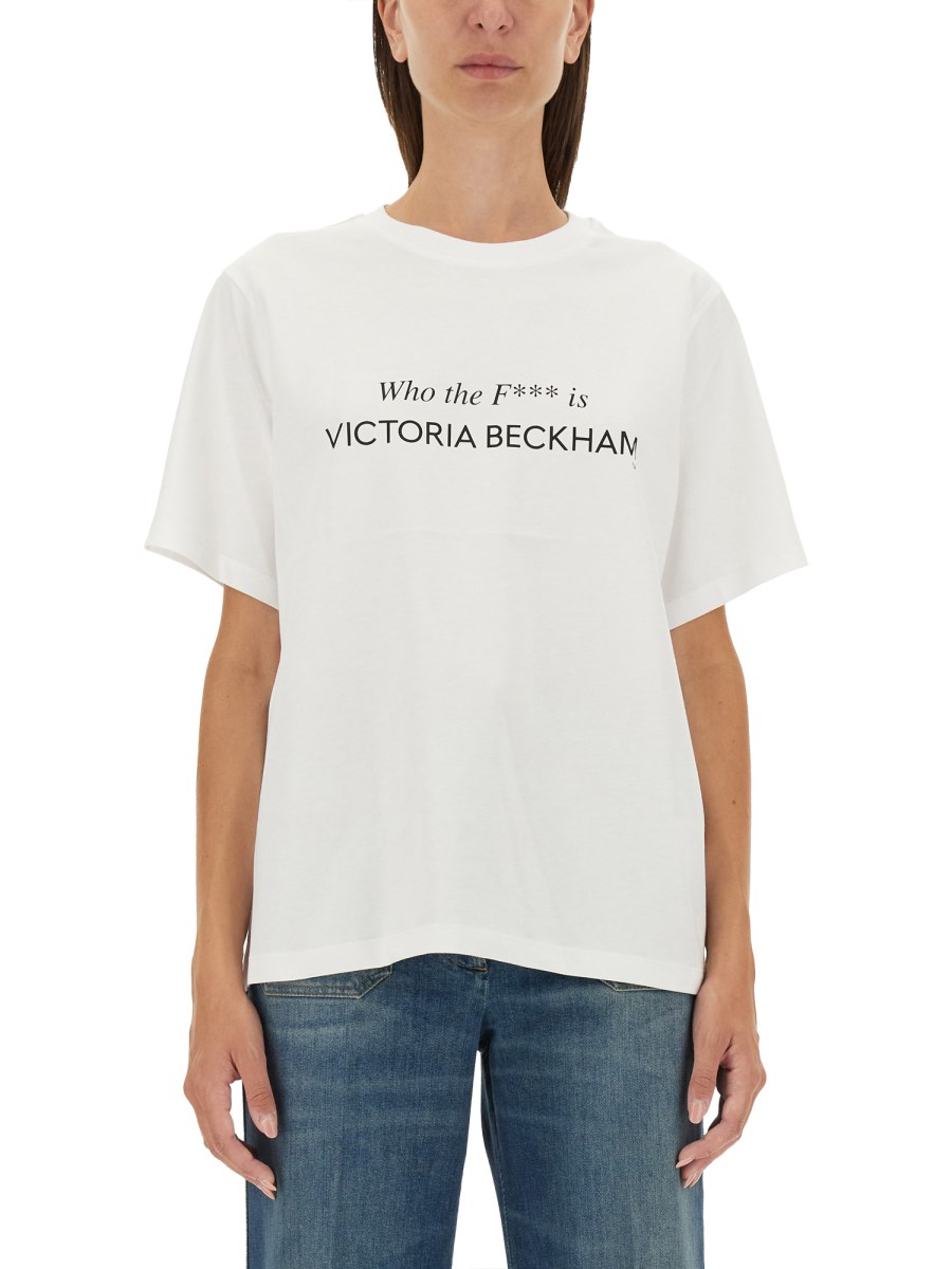 VICTORIA BECKHAM T-SHIRT CON STAMPA IN COTONE