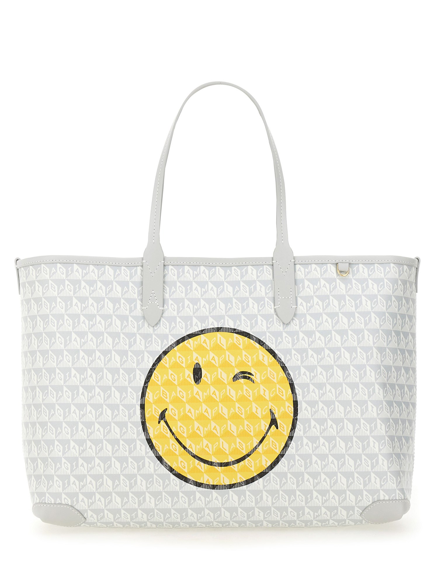 Shop Anya Hindmarch "i Am A Plastic Bag Wink" Tote Bag Small In Multicolour