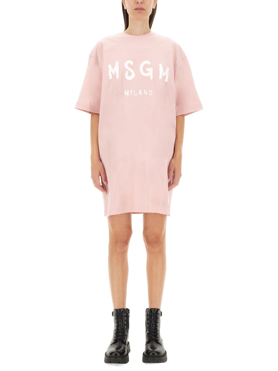 MSGM ABITO IN JERSEY DI COTONE CON LOGO