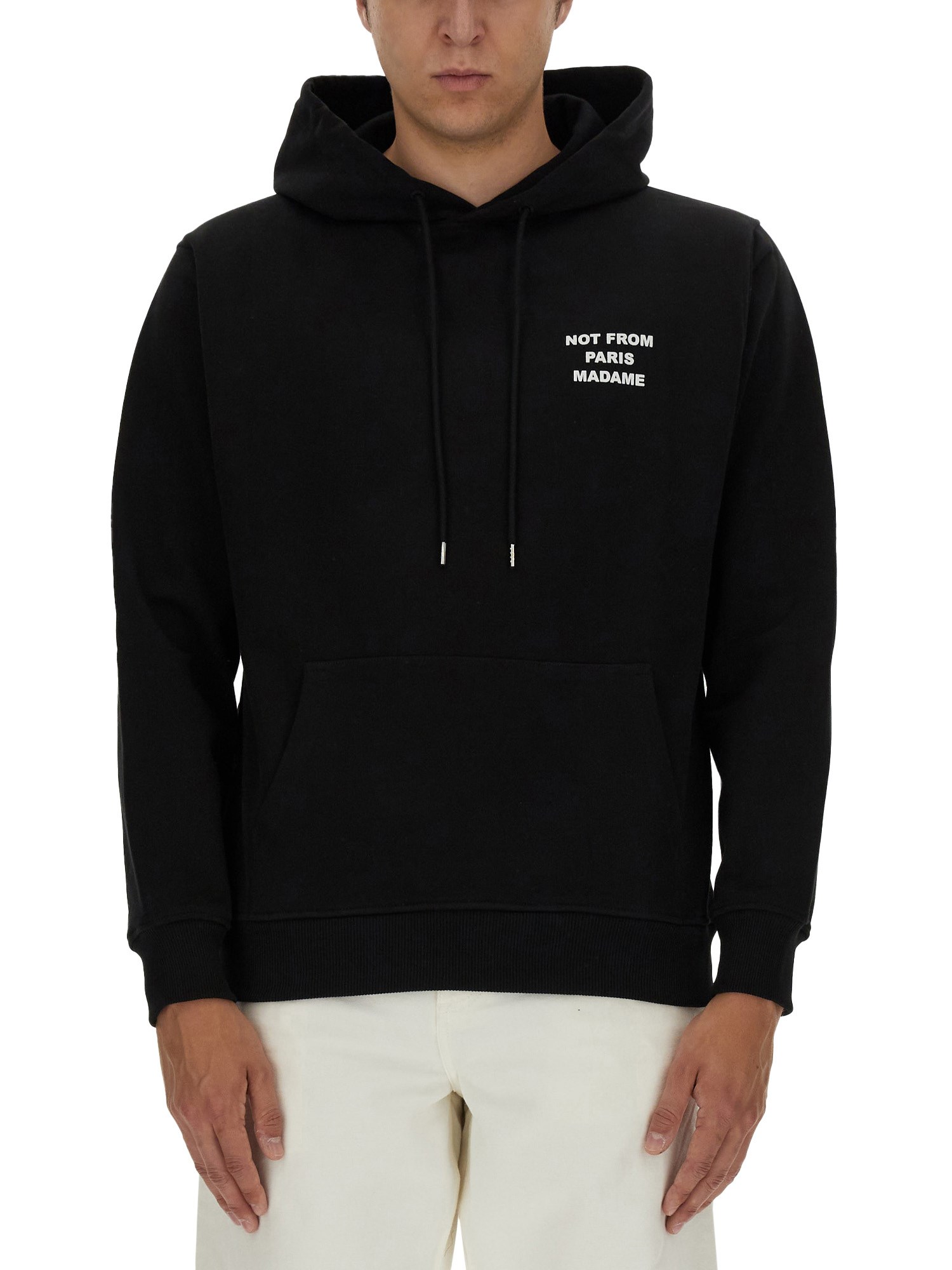 Shop Drôle De Monsieur "slogan" Sweatshirt In Black