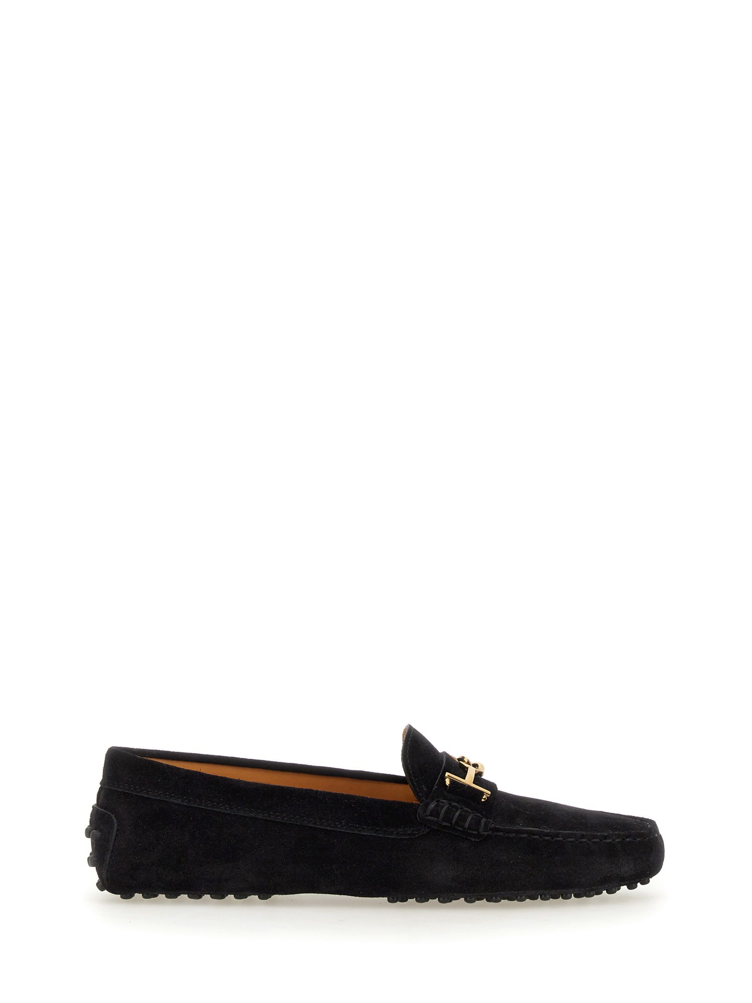 Shop Tod's Rubberized Moccasin In Black