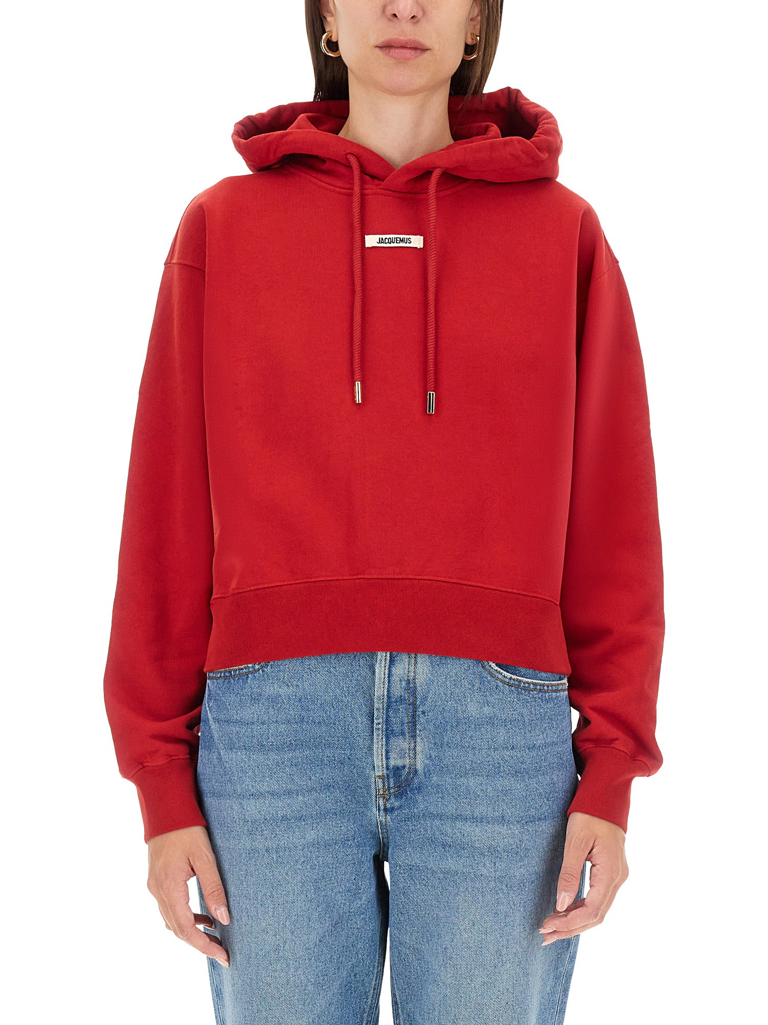 Shop Jacquemus "grosgrain" Sweatshirt In Red