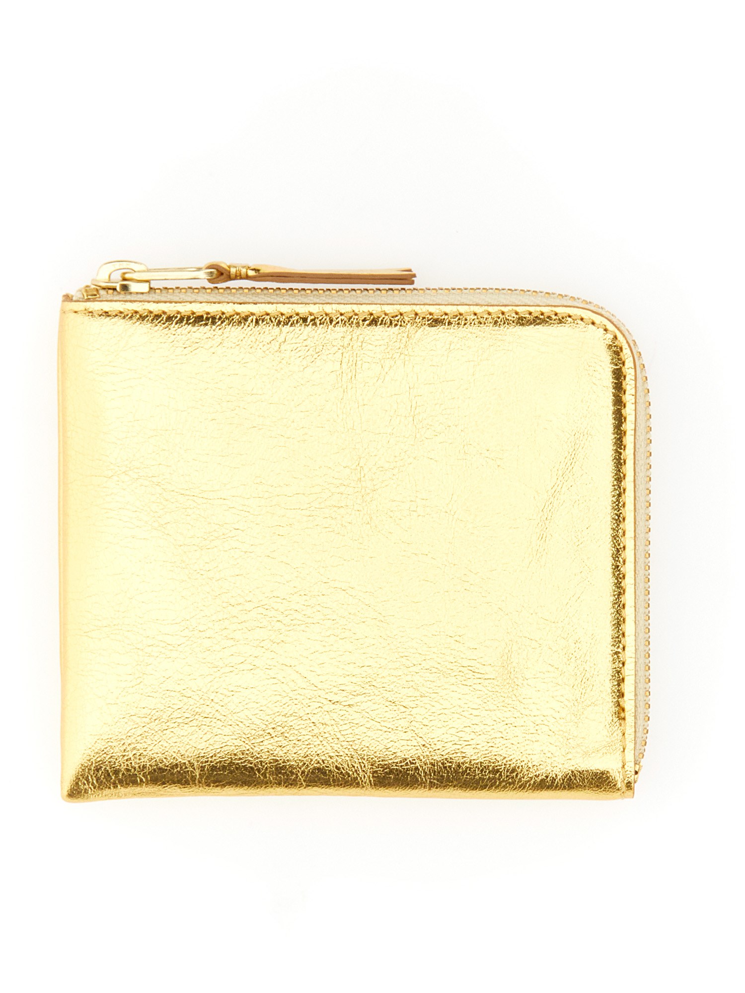 Shop Comme Des Garçons Leather Wallet In Gold