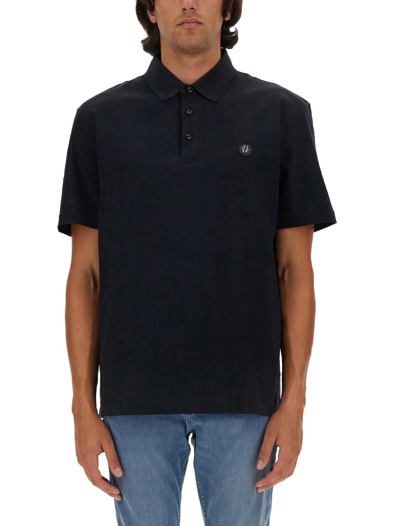 Shop Hugo Boss Polo With Logo In Blue